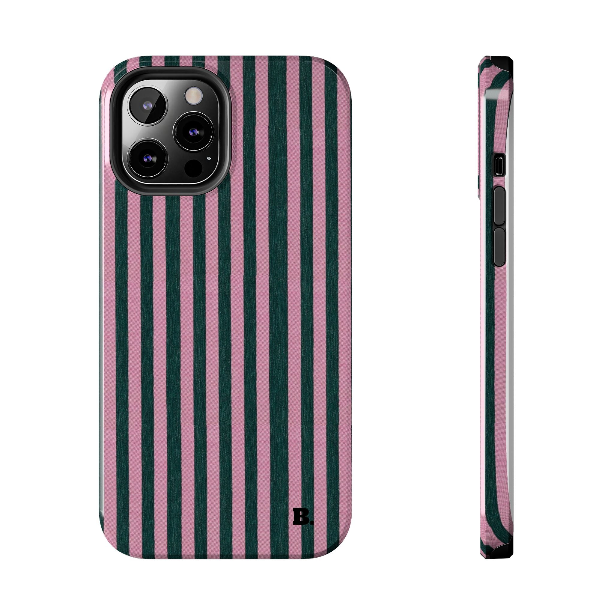Pink & Green Striped Case