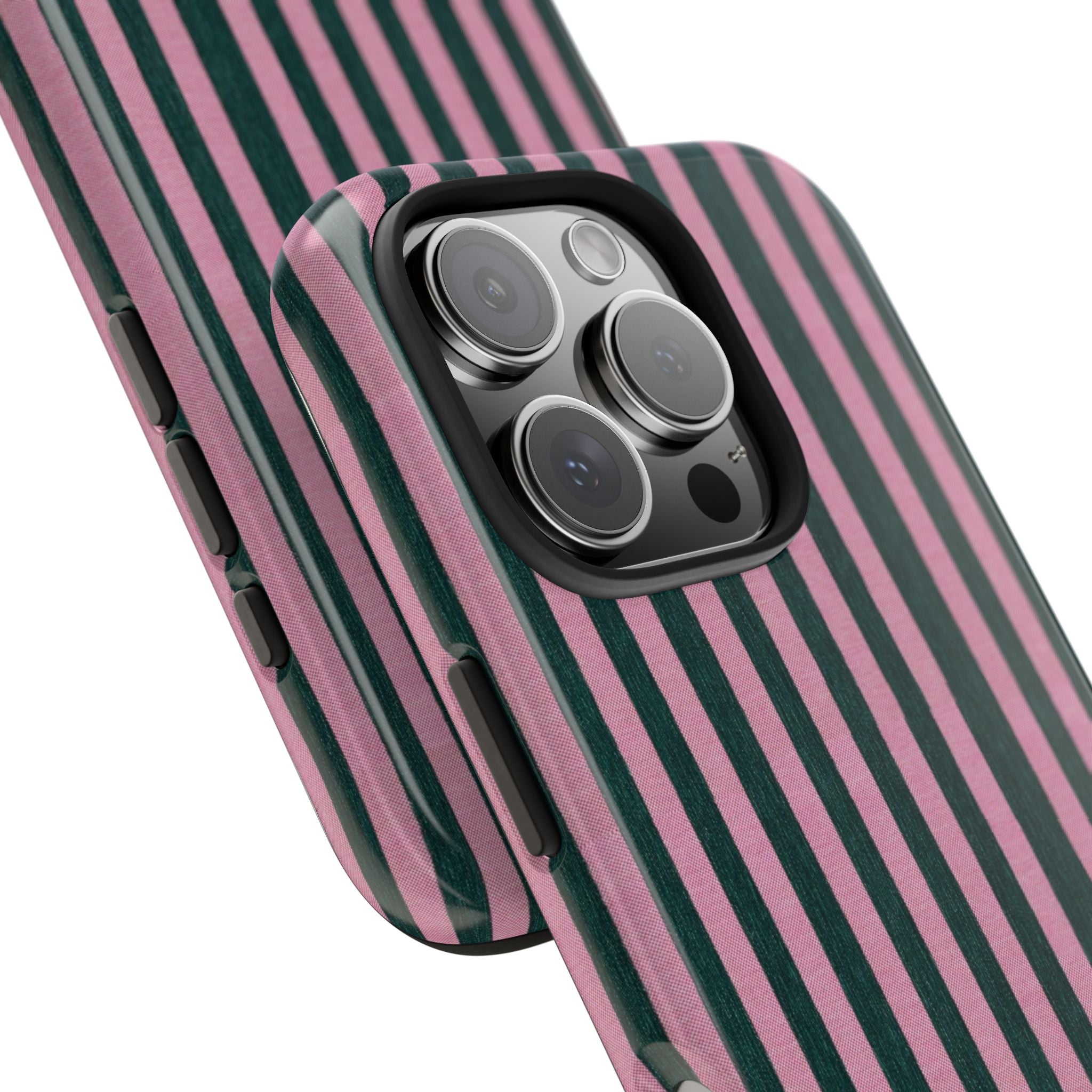 Pink & Green Striped Case