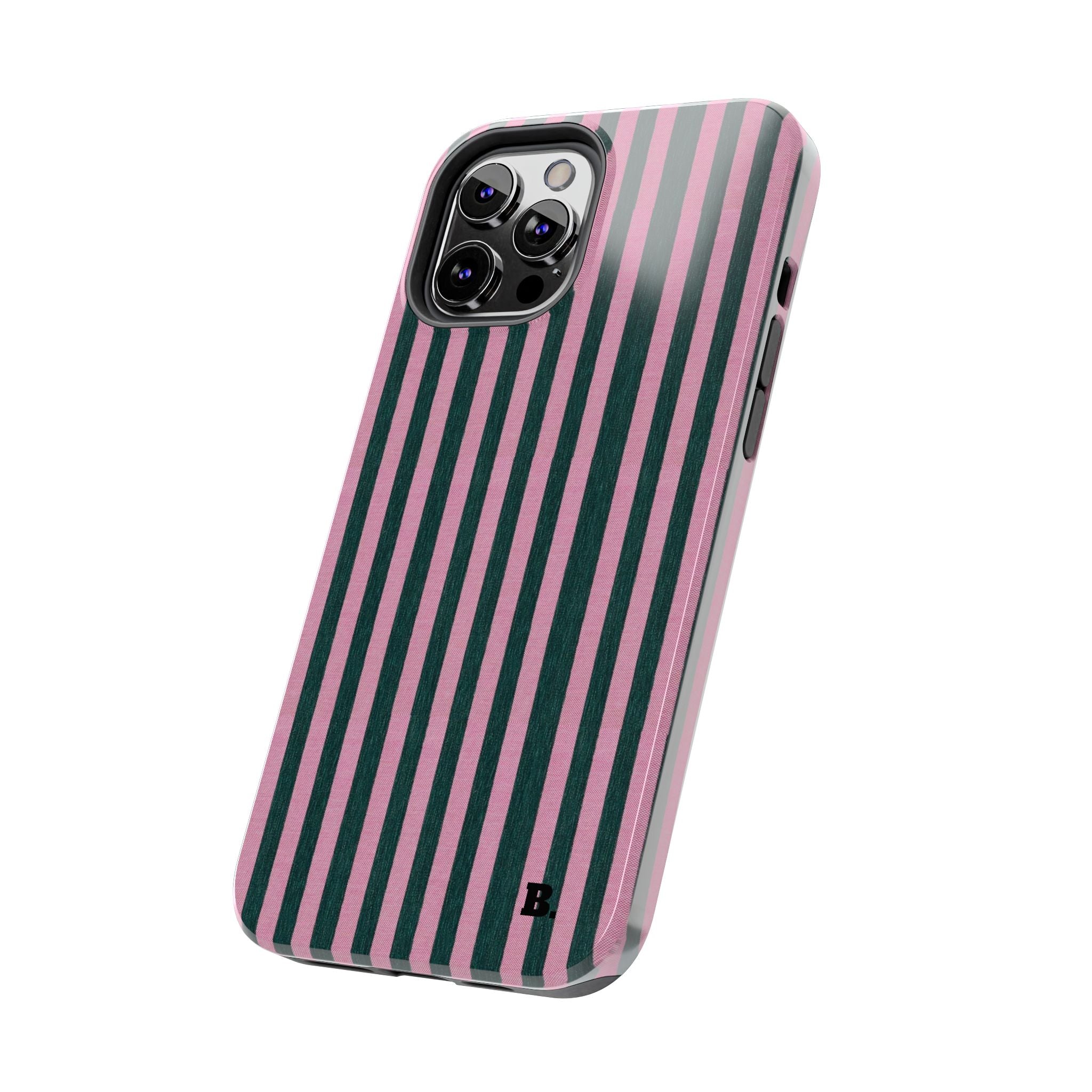 Pink & Green Striped Case