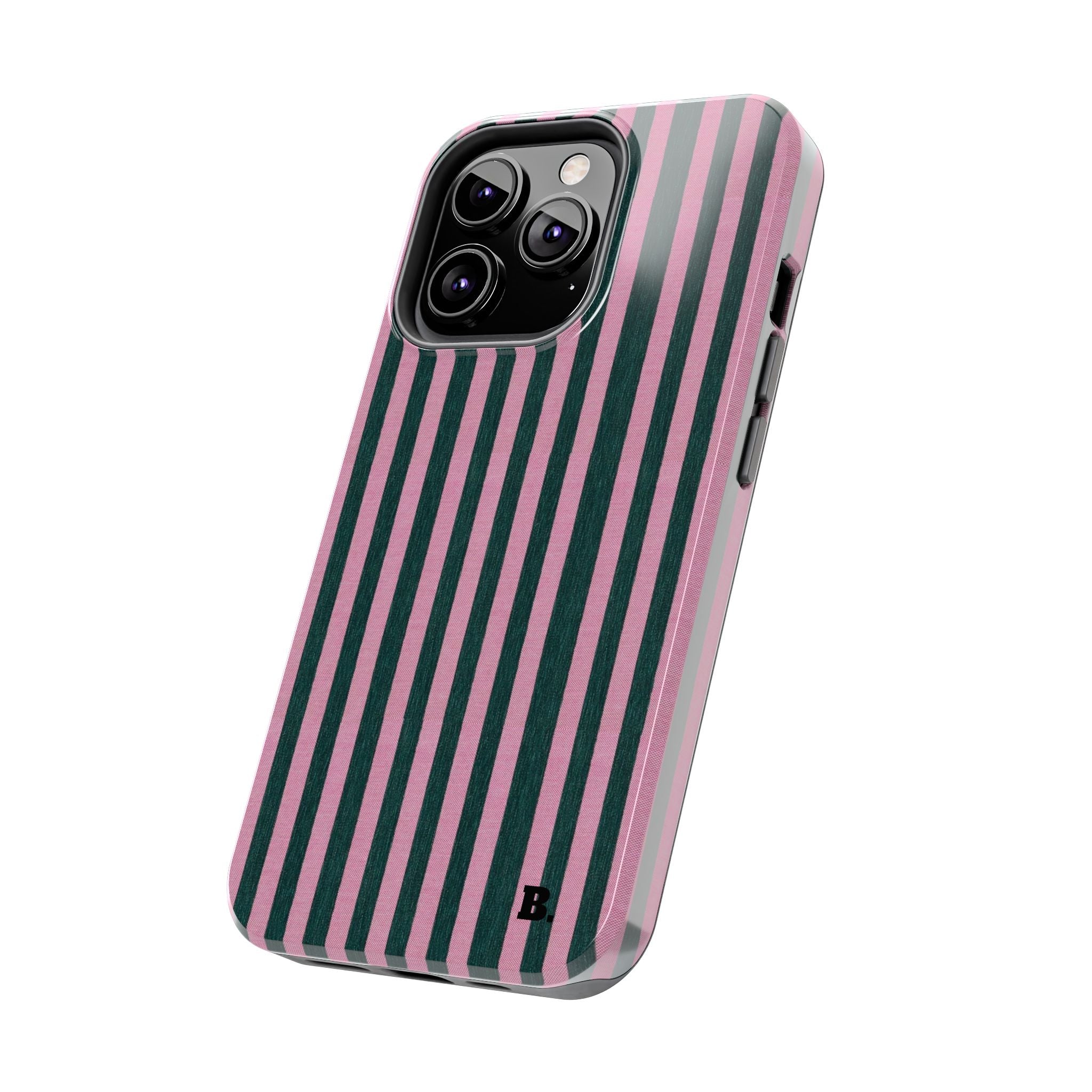 Pink & Green Striped Case