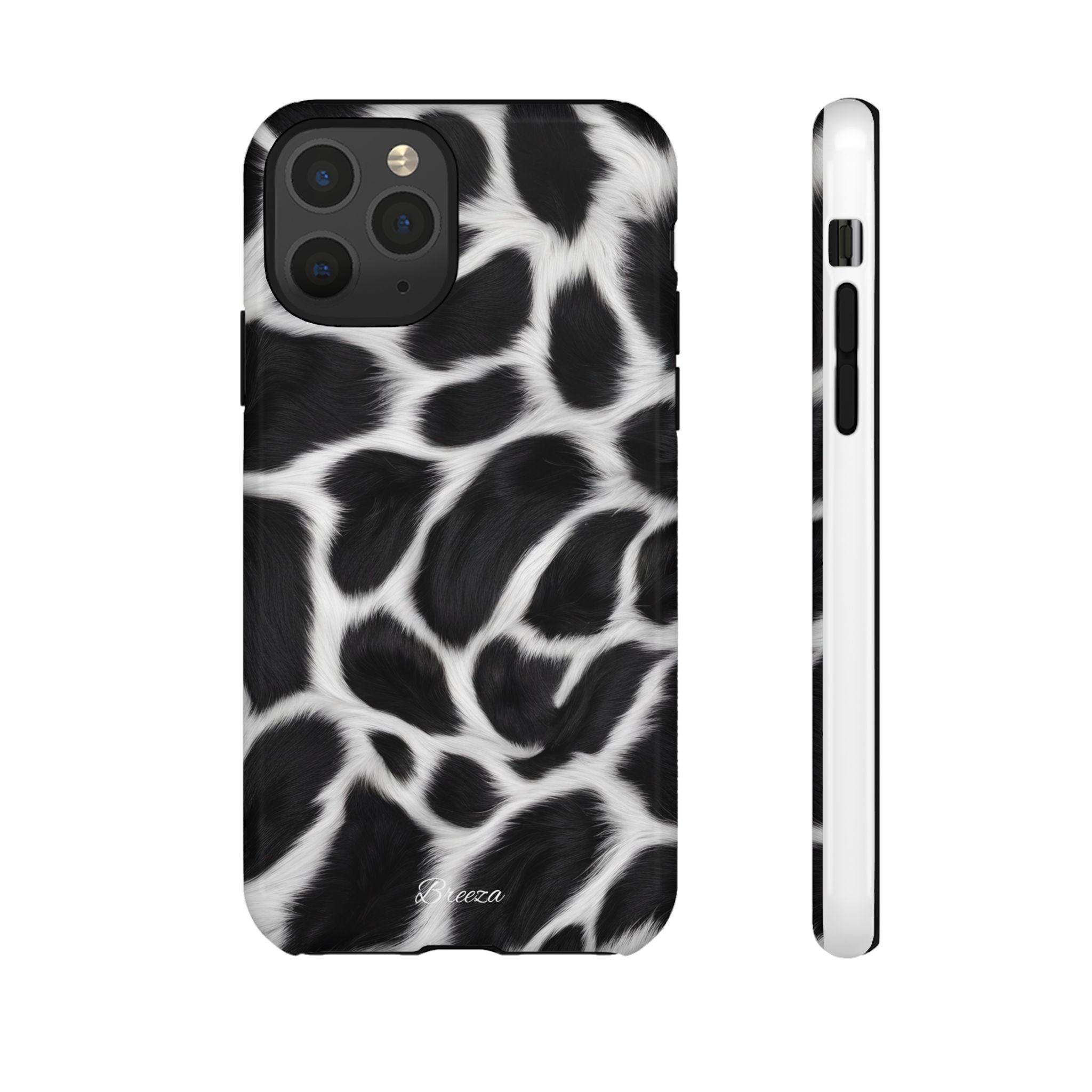 Furry Cow Print Phone Case