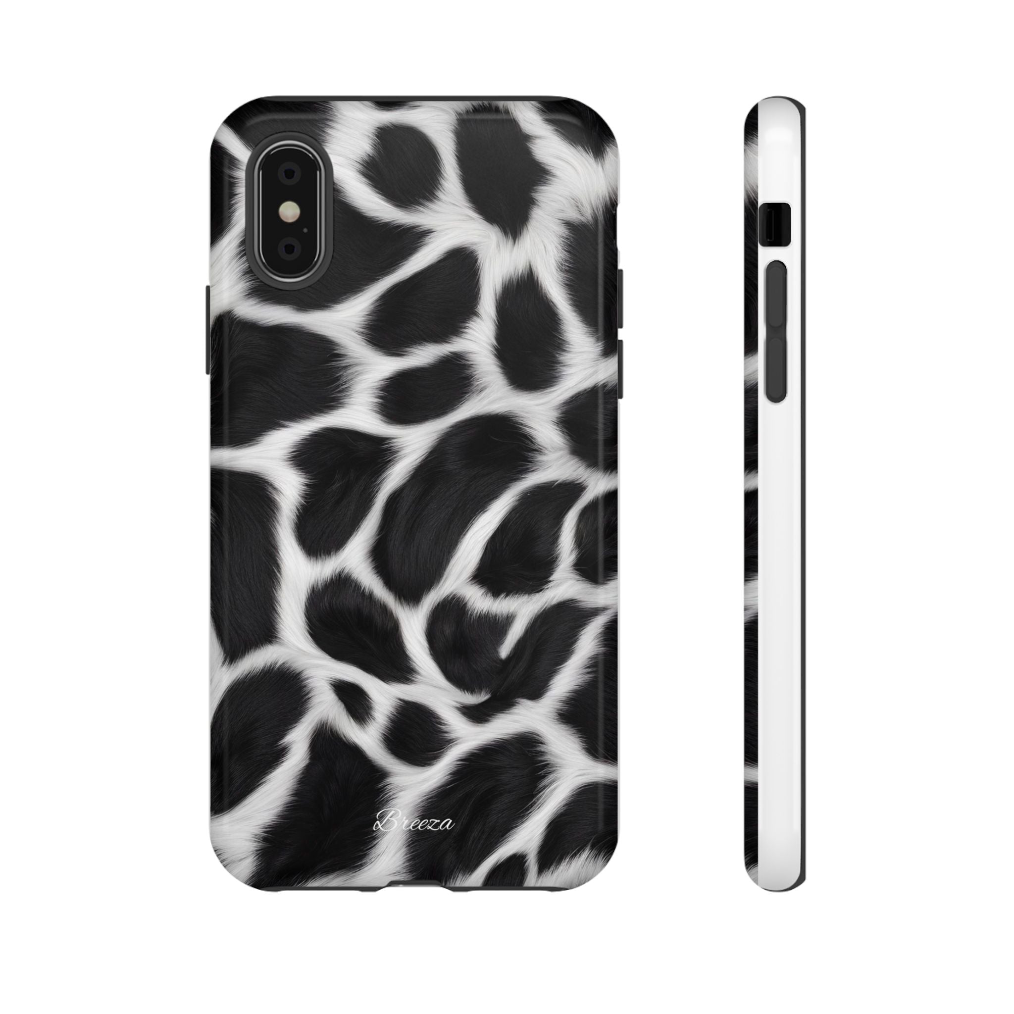 Furry Cow Print Phone Case