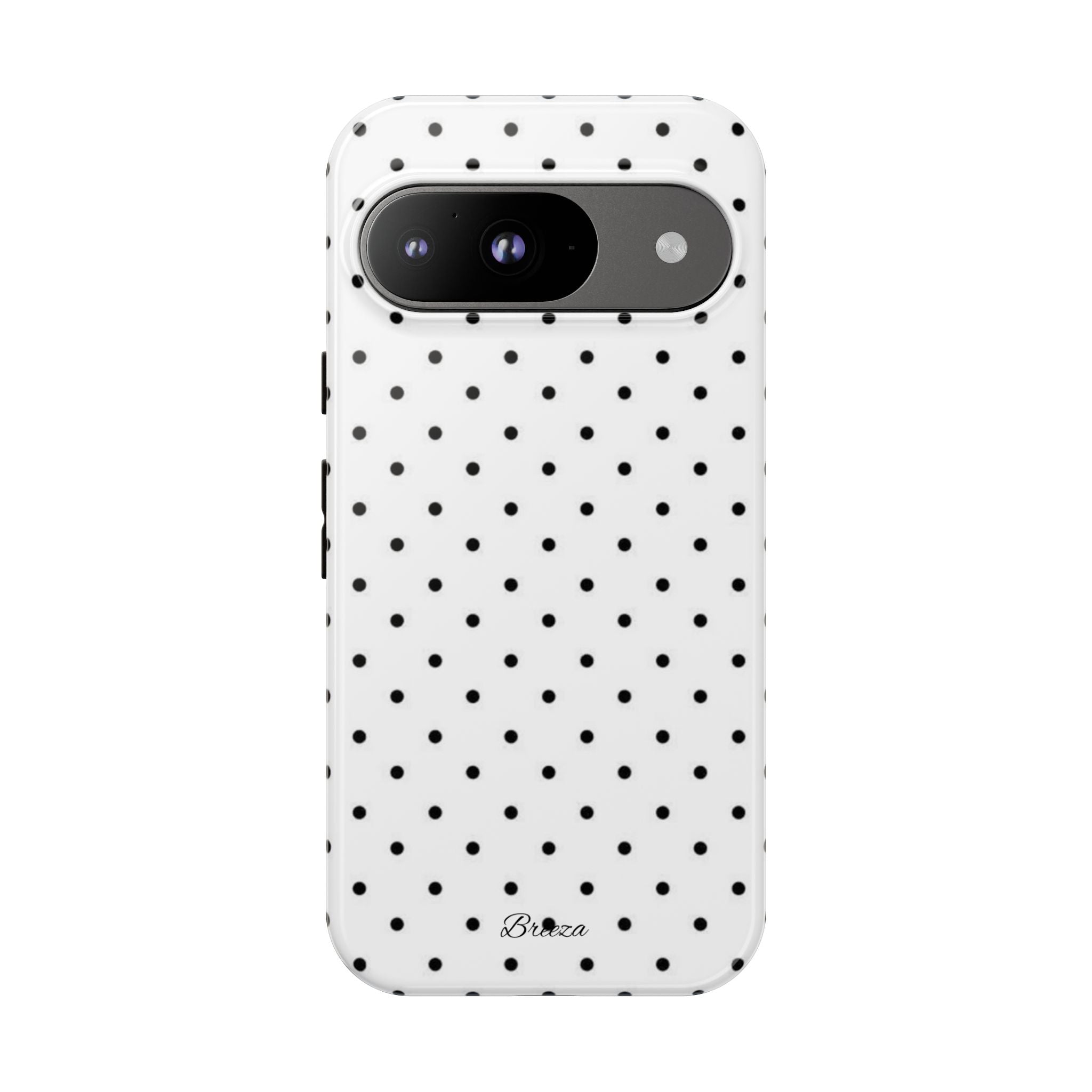 White & Black Polka Dot Phone Case