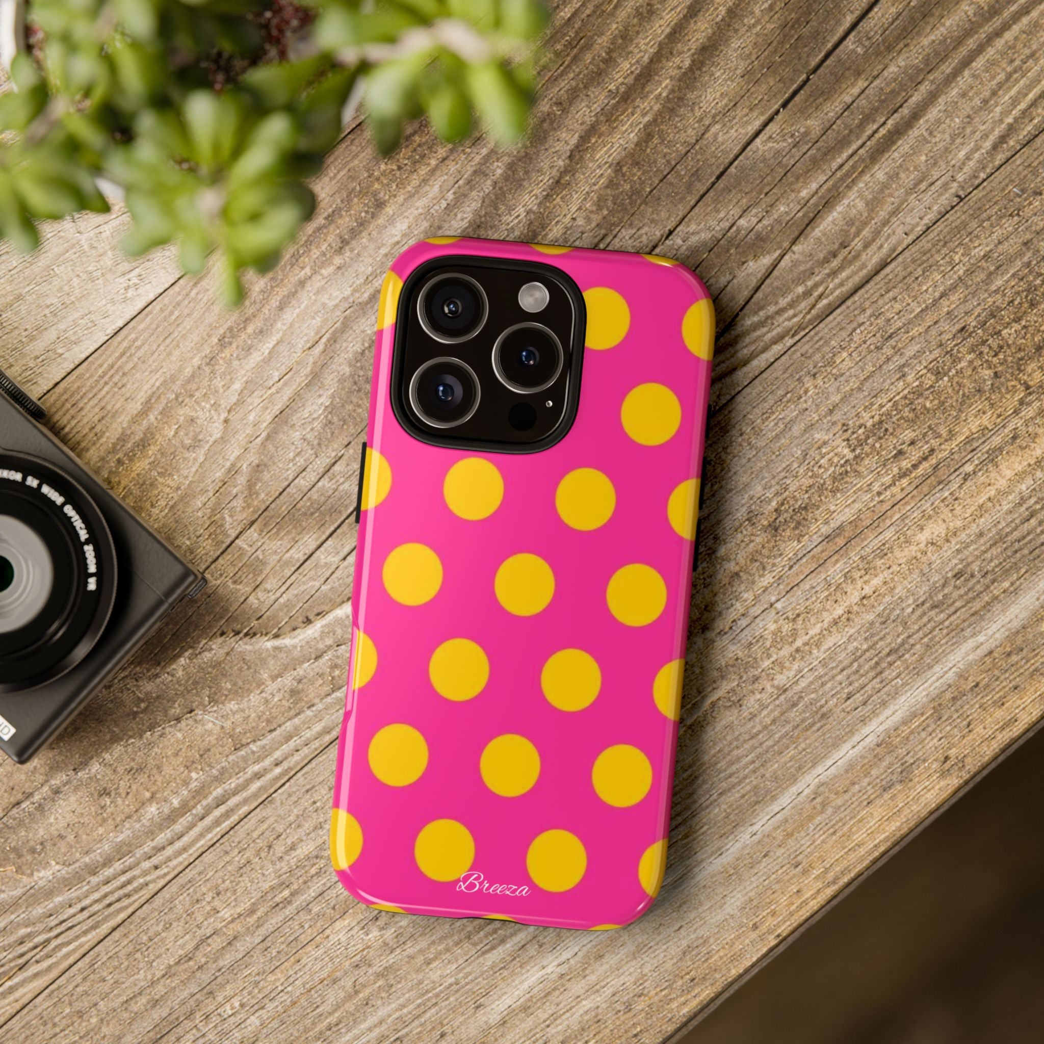 Pink & Yellow Dot Phone Case