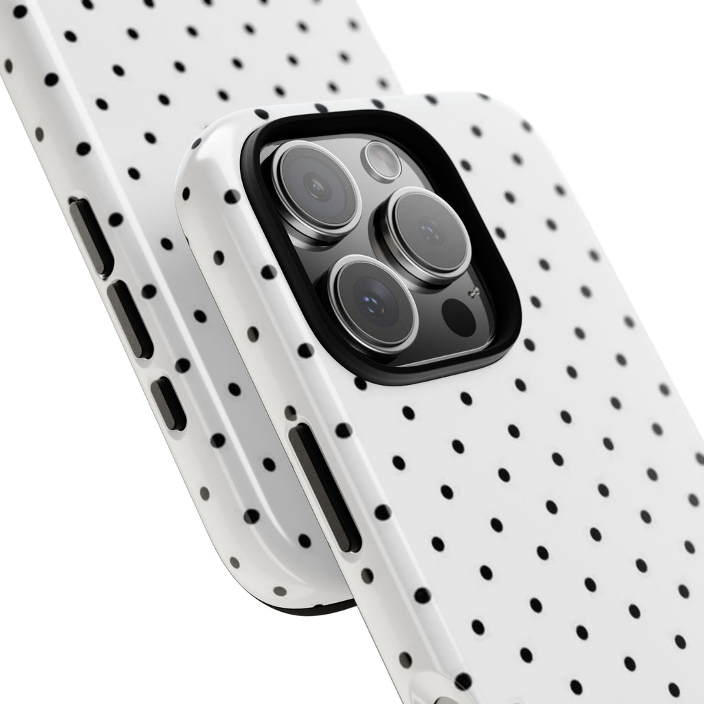 White & Black Polka Dot Phone Case