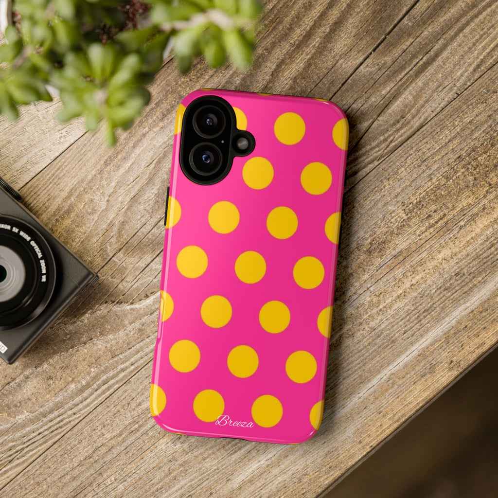 Pink & Yellow Dot Phone Case