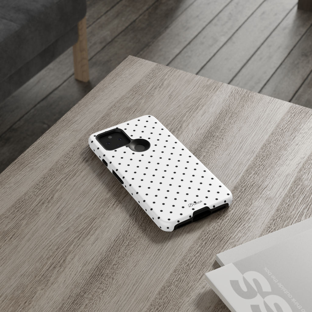 White & Black Polka Dot Phone Case
