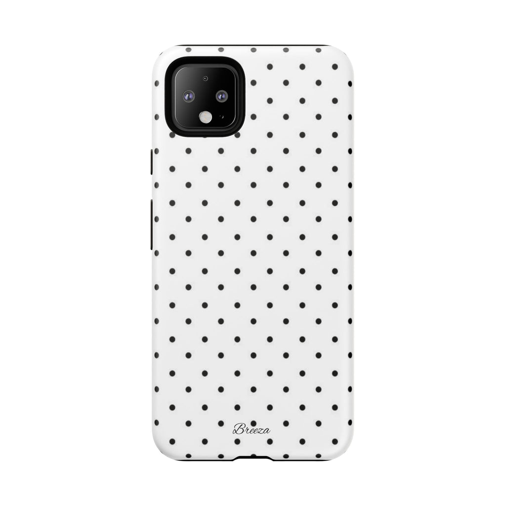 White & Black Polka Dot Phone Case