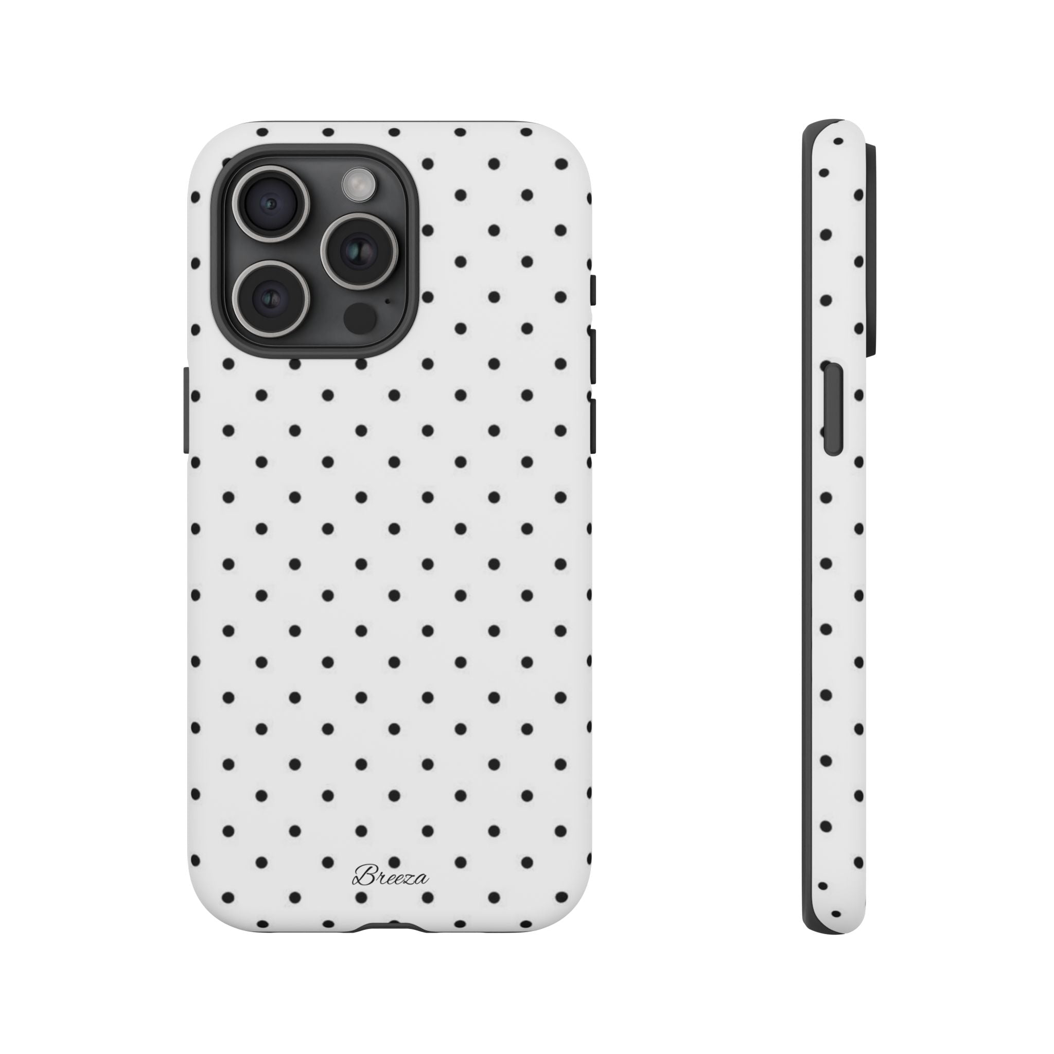 White & Black Polka Dot Phone Case