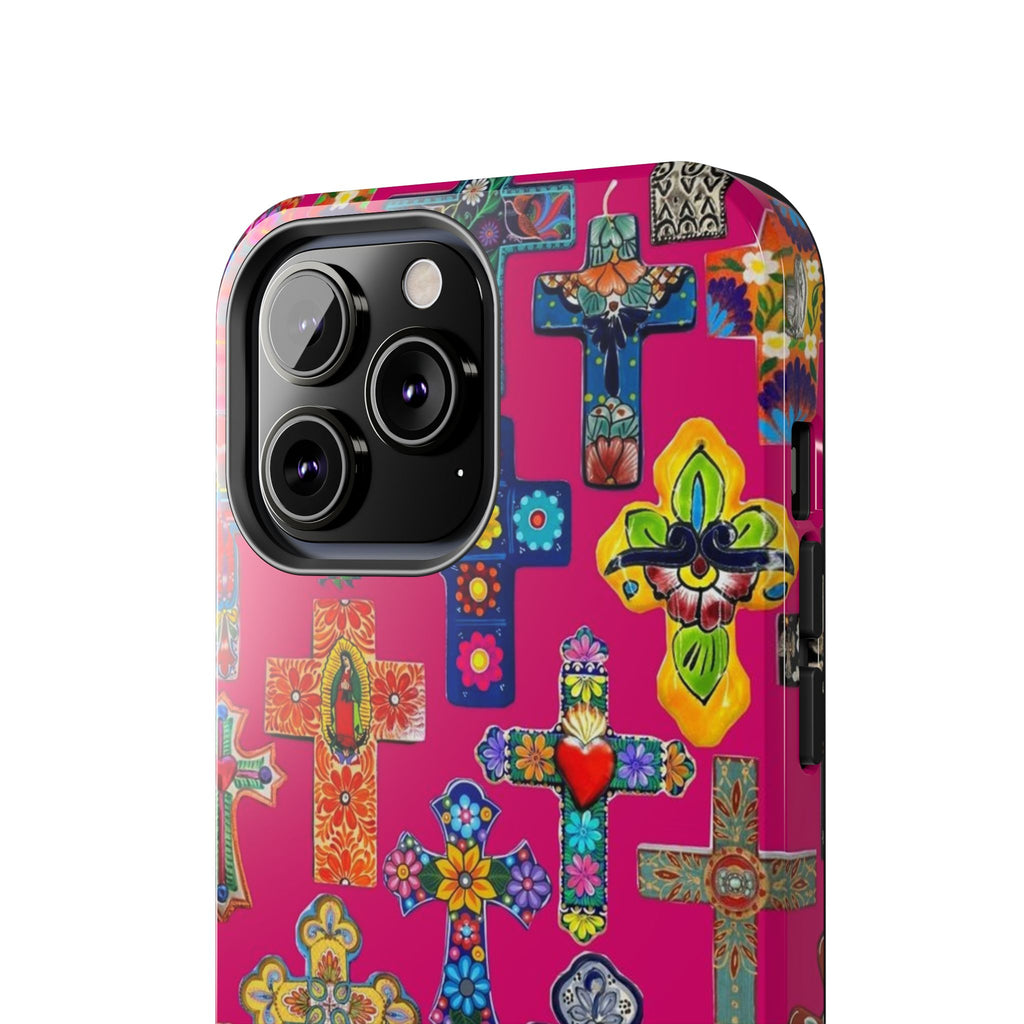Pink Cross Phone Case