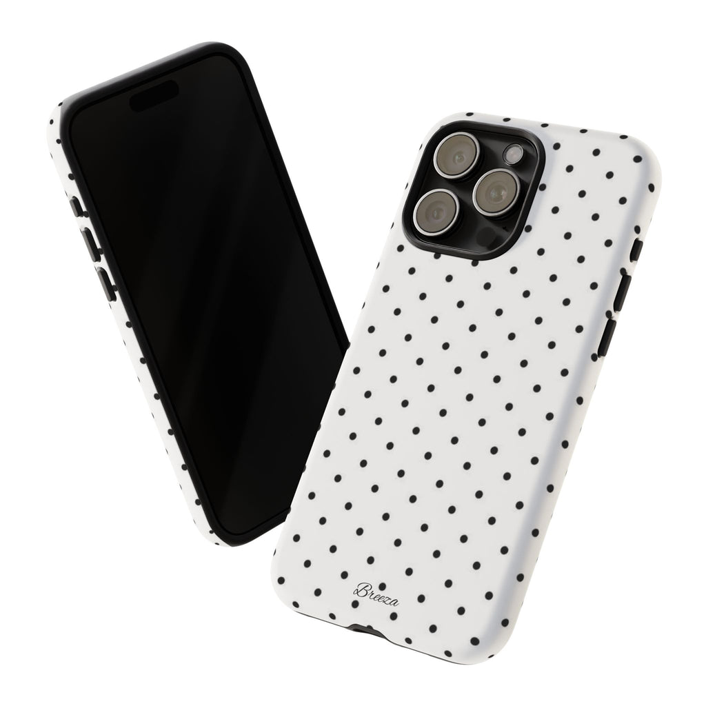 White & Black Polka Dot Phone Case
