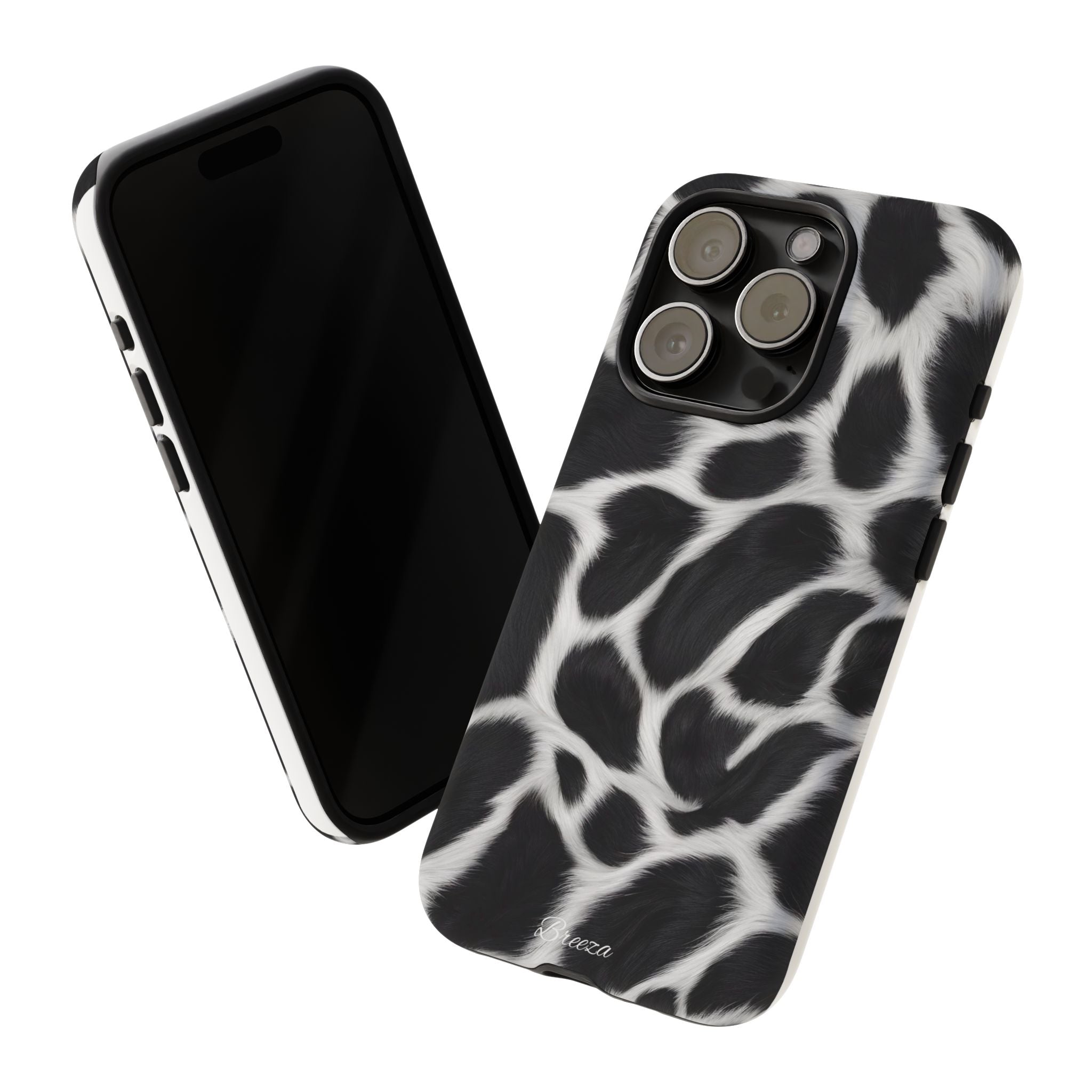 Furry Cow Print Phone Case