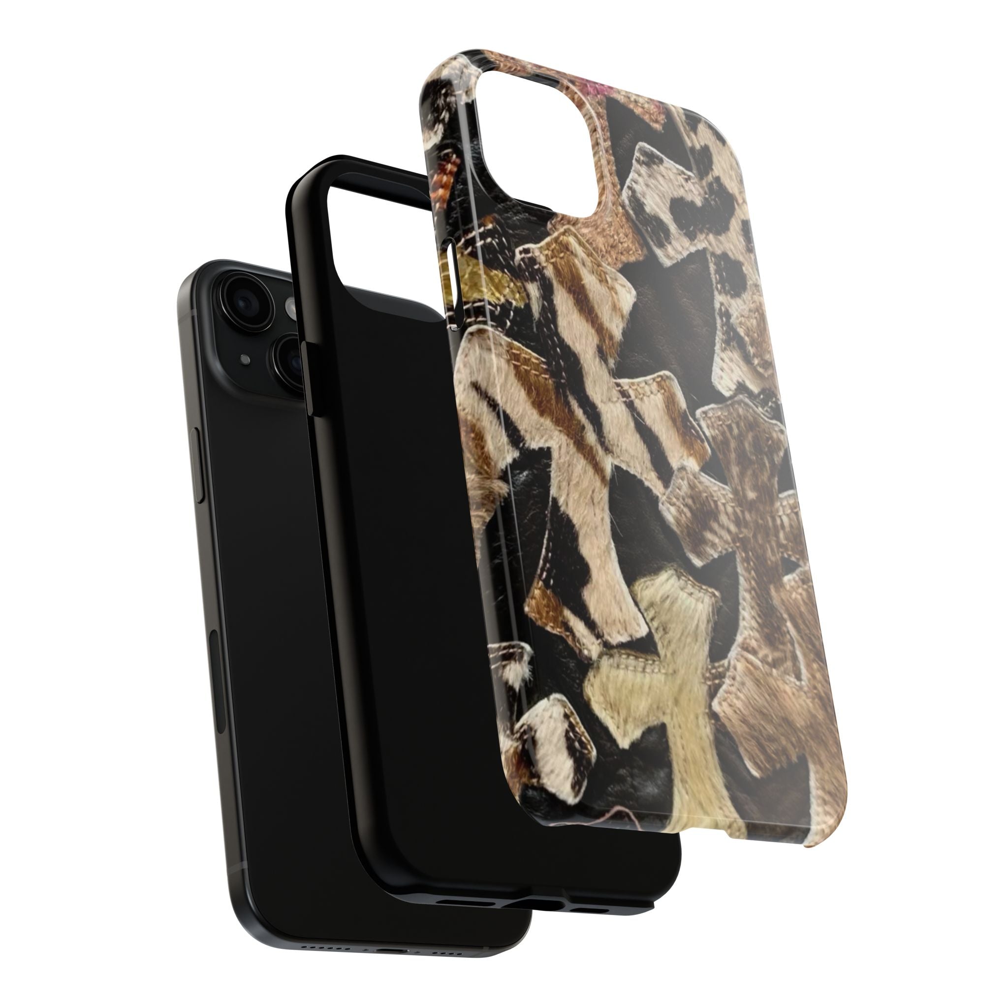 Chrome Heart Inspired Print Phone Case
