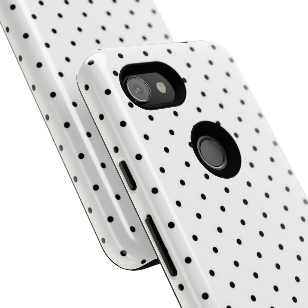 White & Black Polka Dot Phone Case