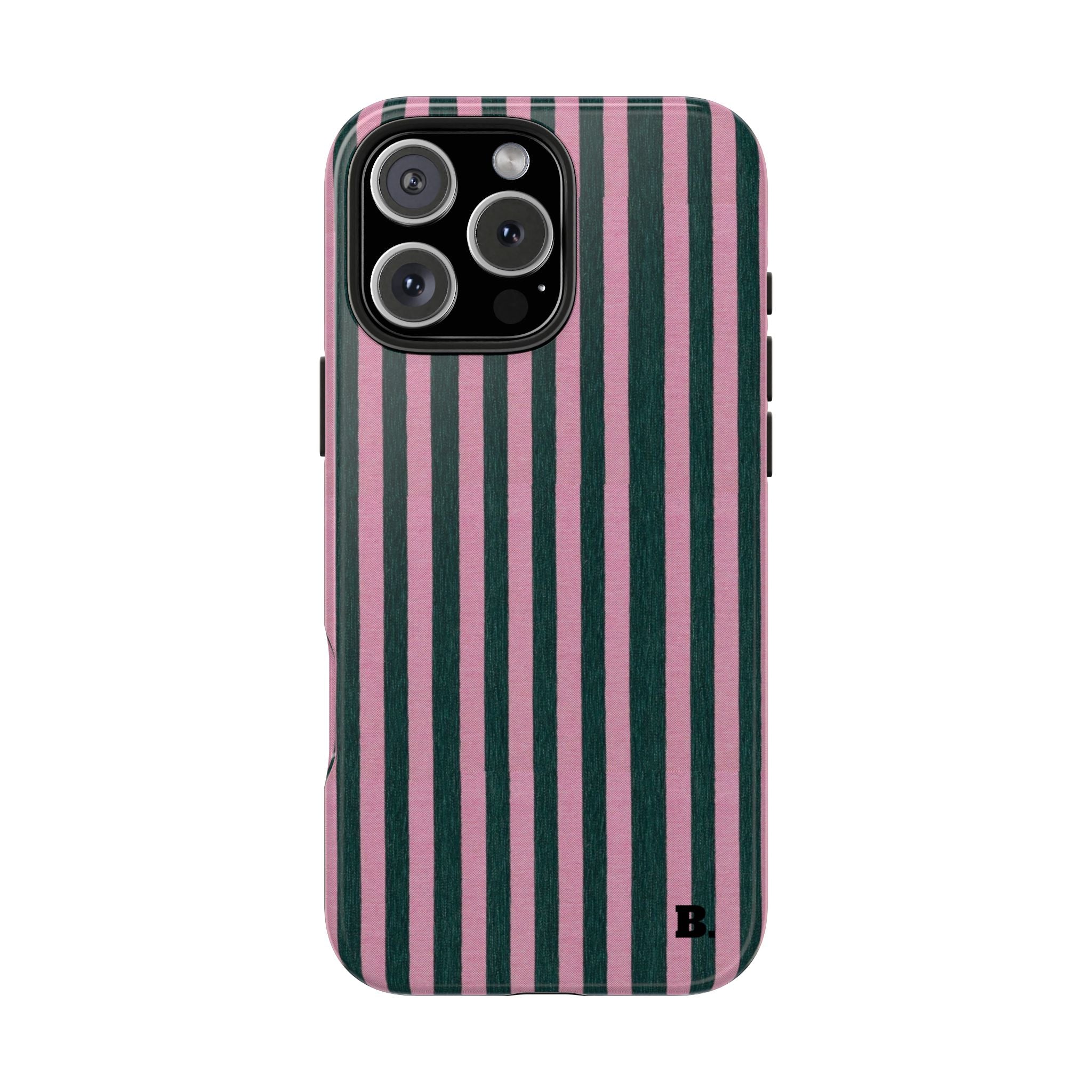 Pink & Green Striped Case