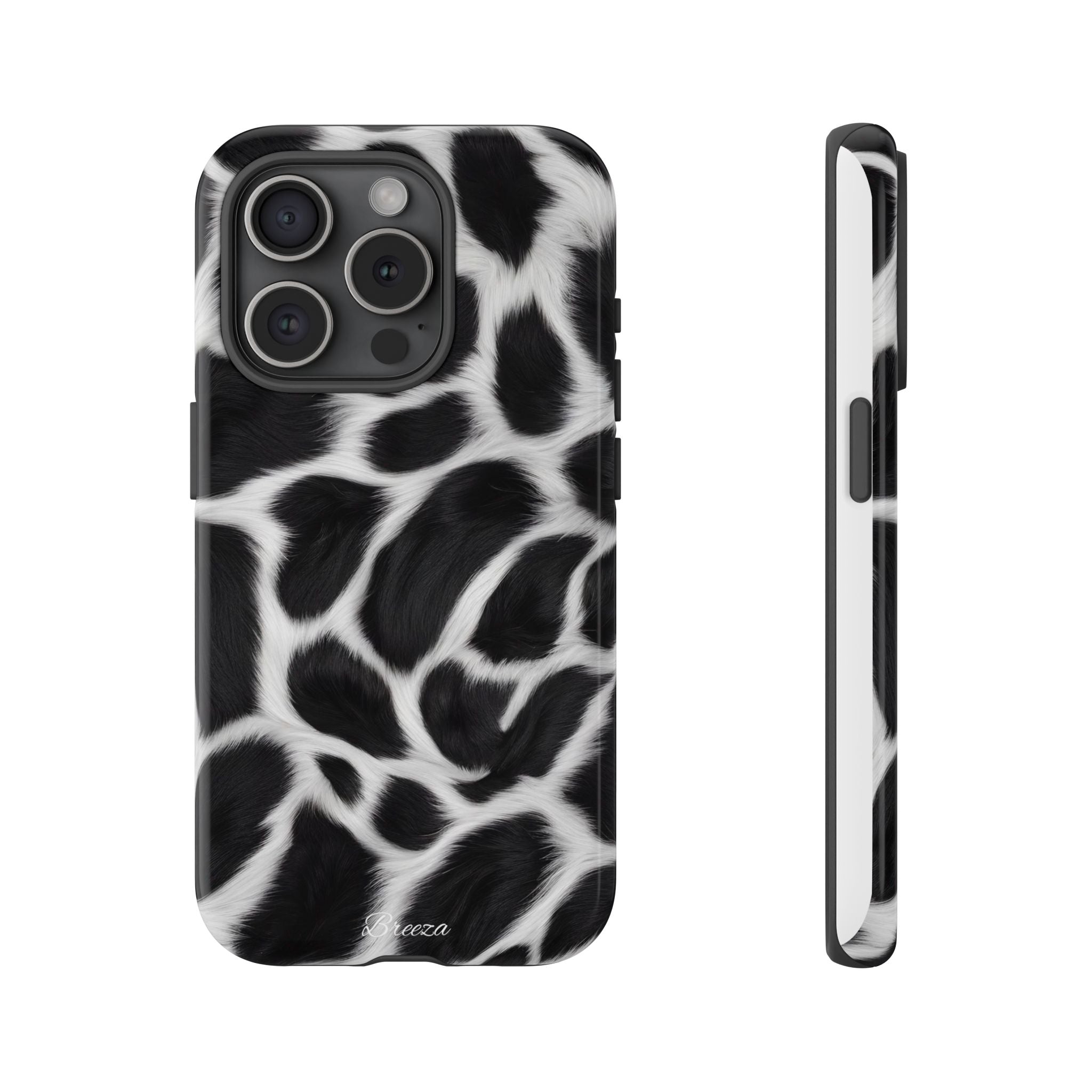 Furry Cow Print Phone Case