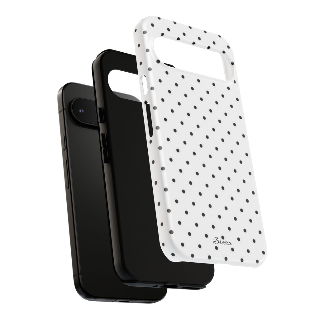 White & Black Polka Dot Phone Case