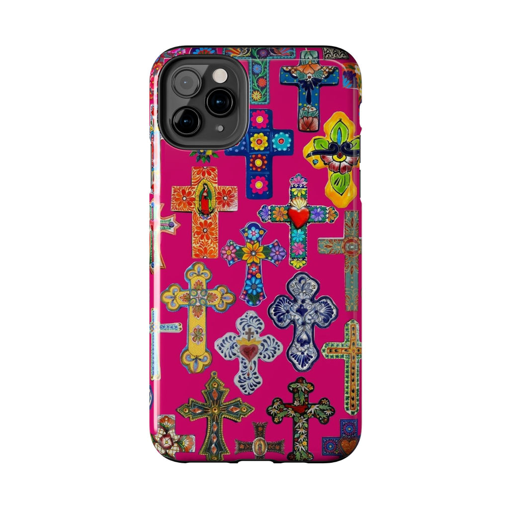 Pink Cross Phone Case