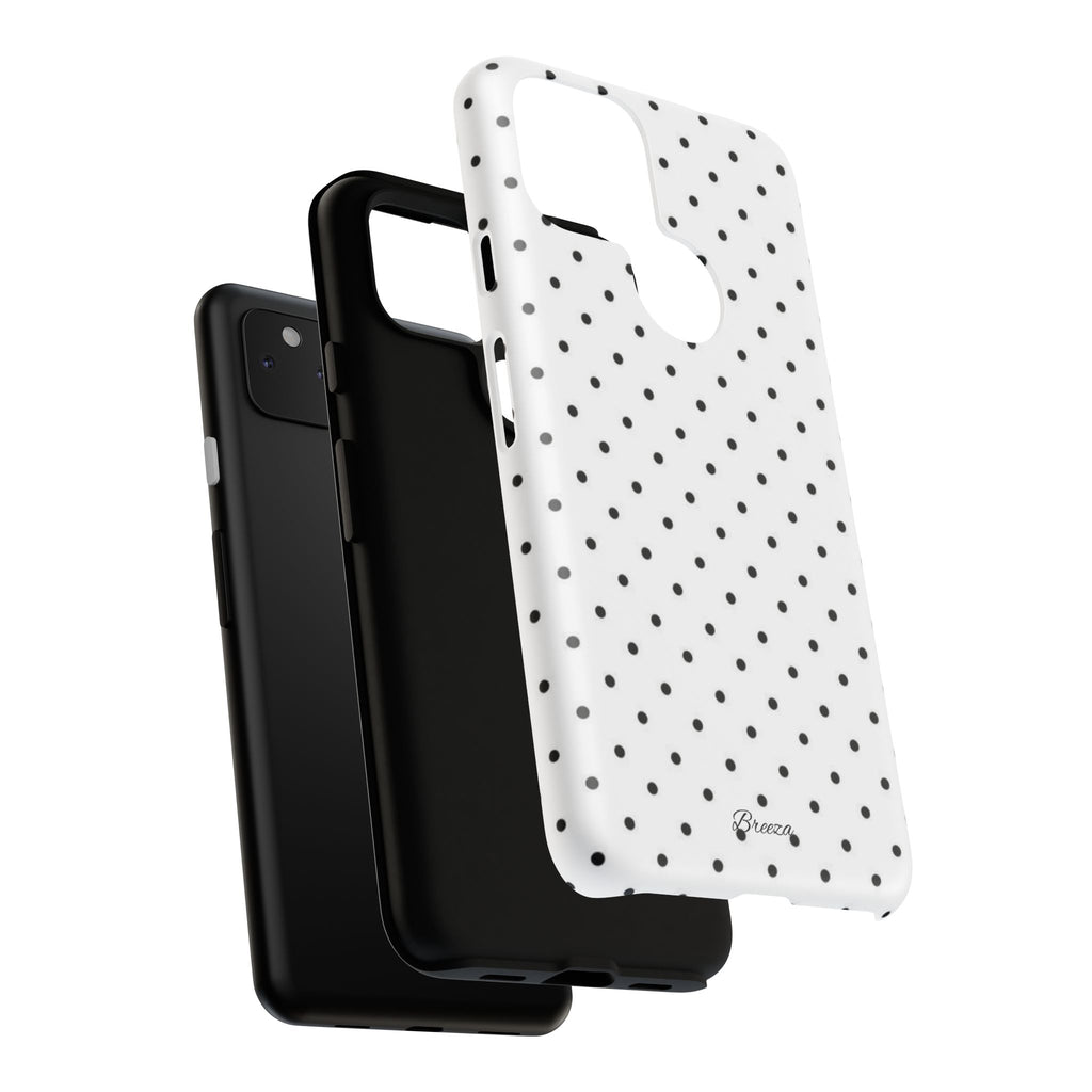 White & Black Polka Dot Phone Case