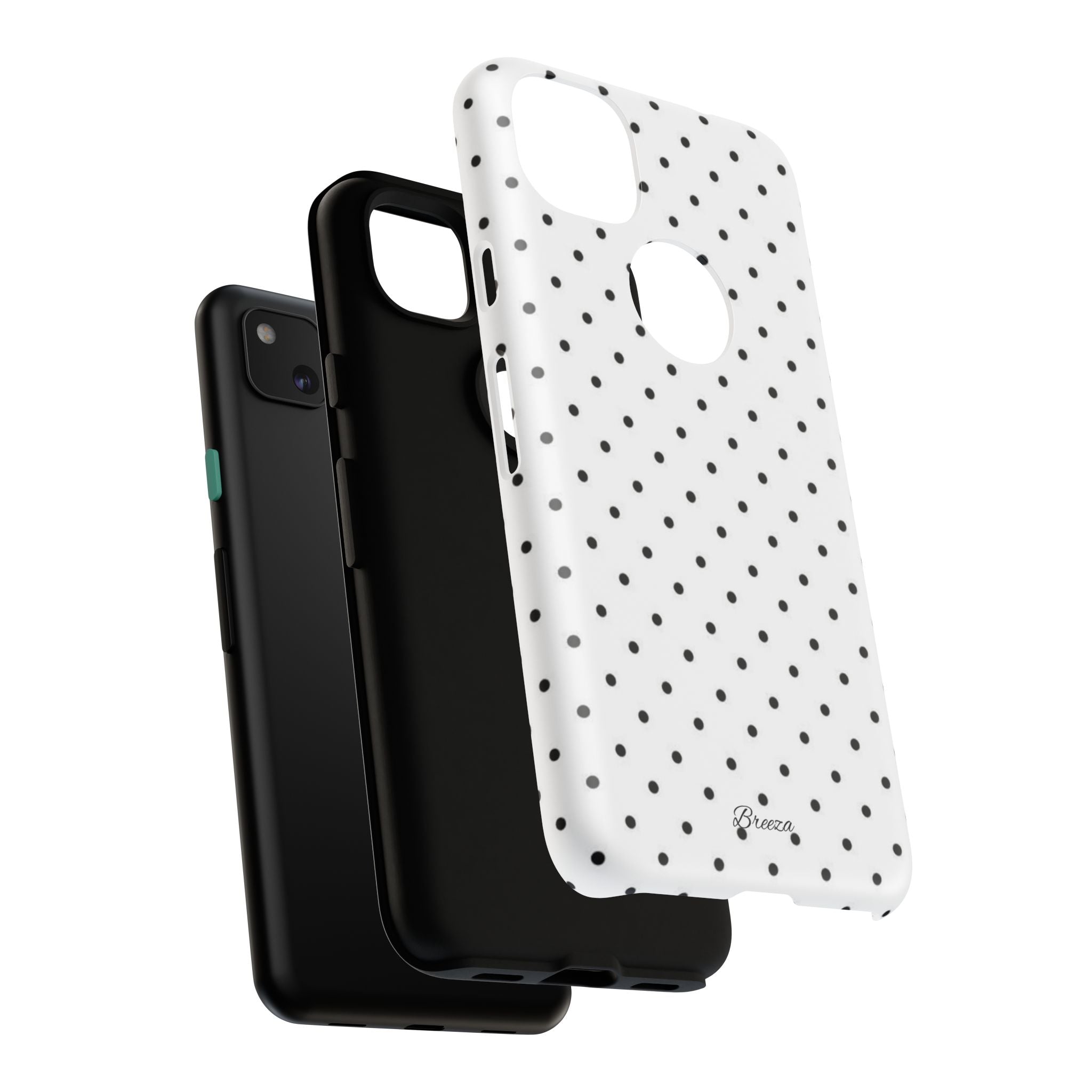 White & Black Polka Dot Phone Case