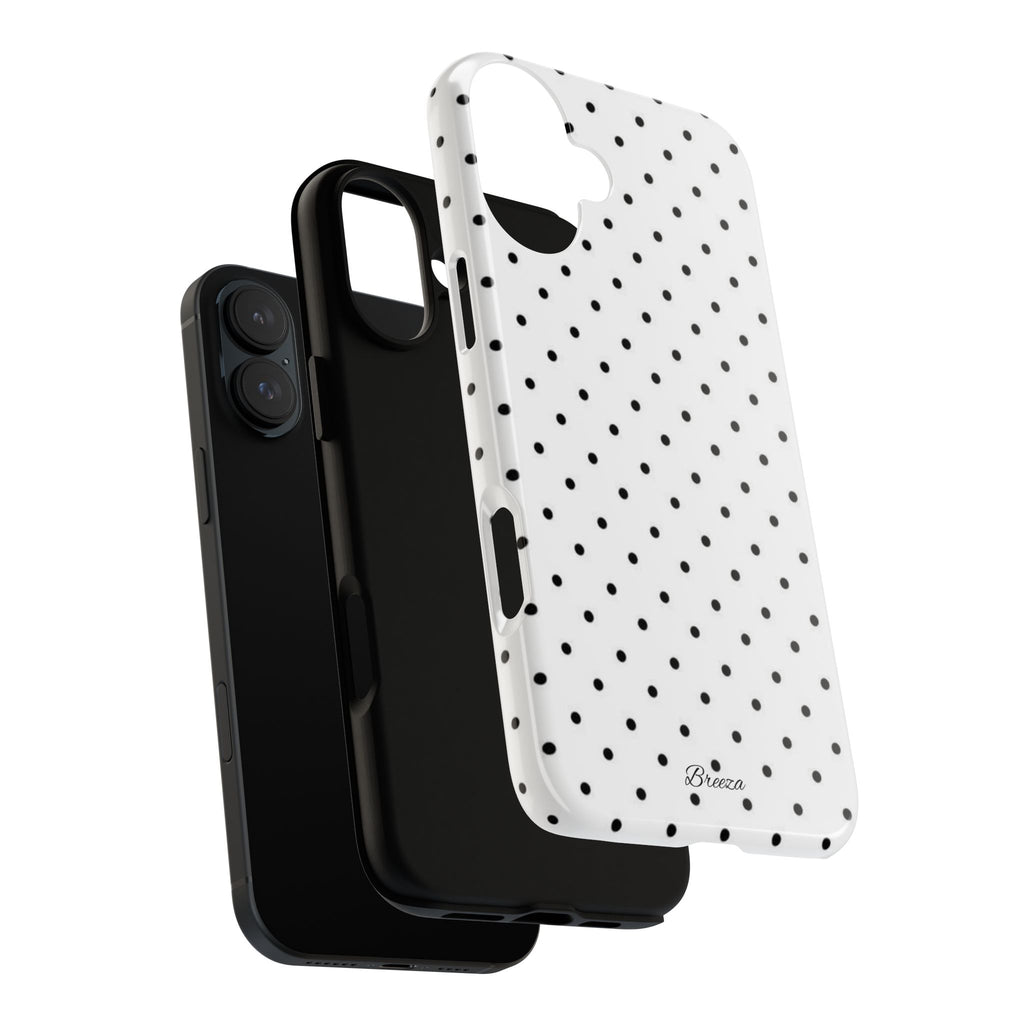 White & Black Polka Dot Phone Case