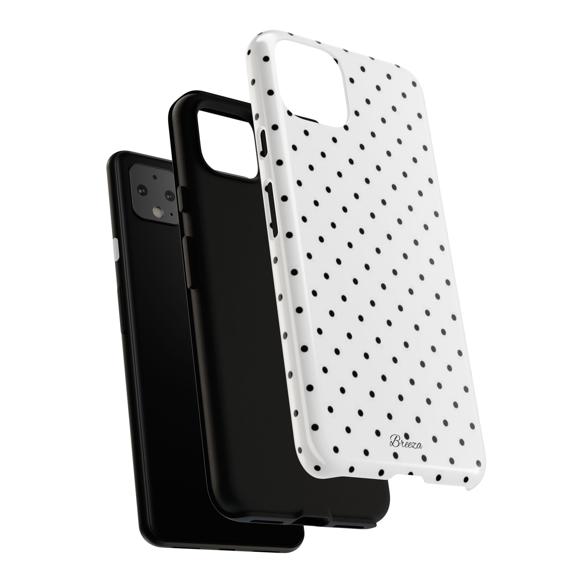 White & Black Polka Dot Phone Case