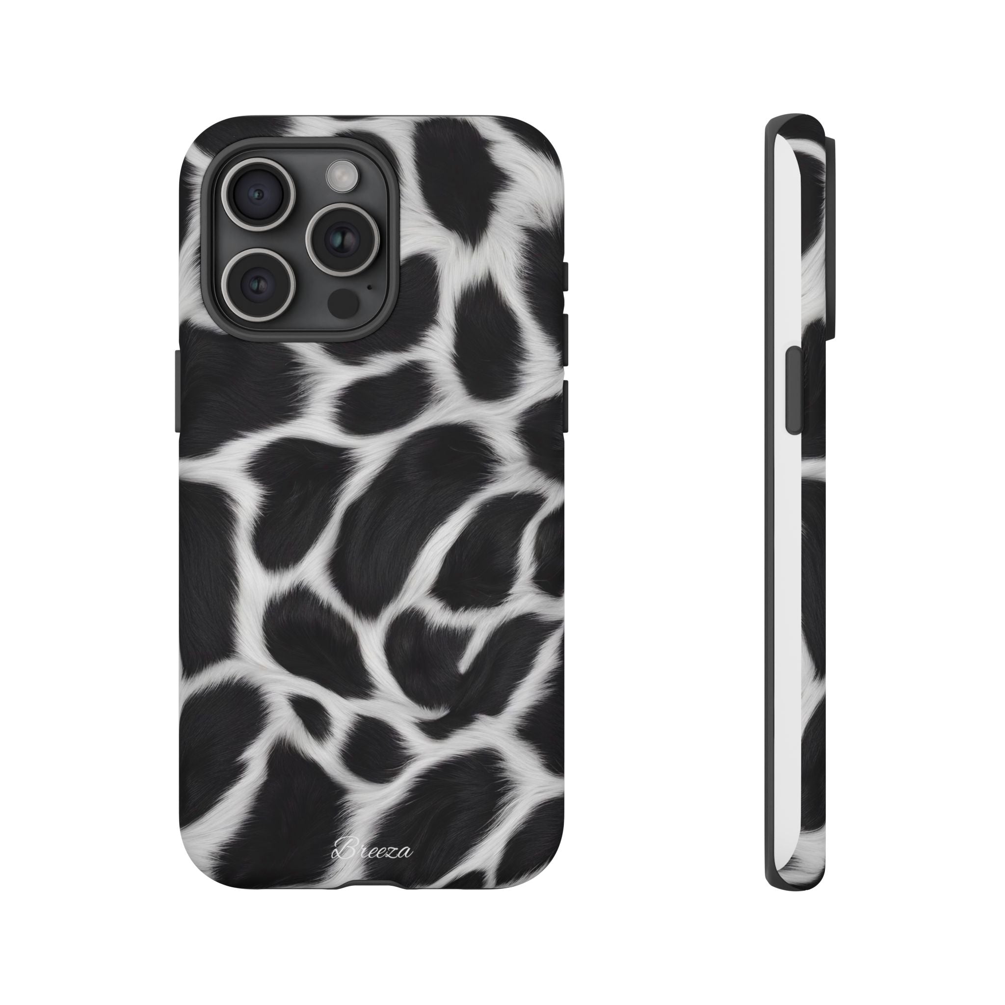 Furry Cow Print Phone Case