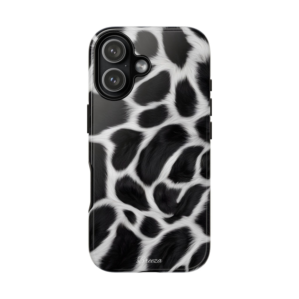 Furry Cow Print Phone Case