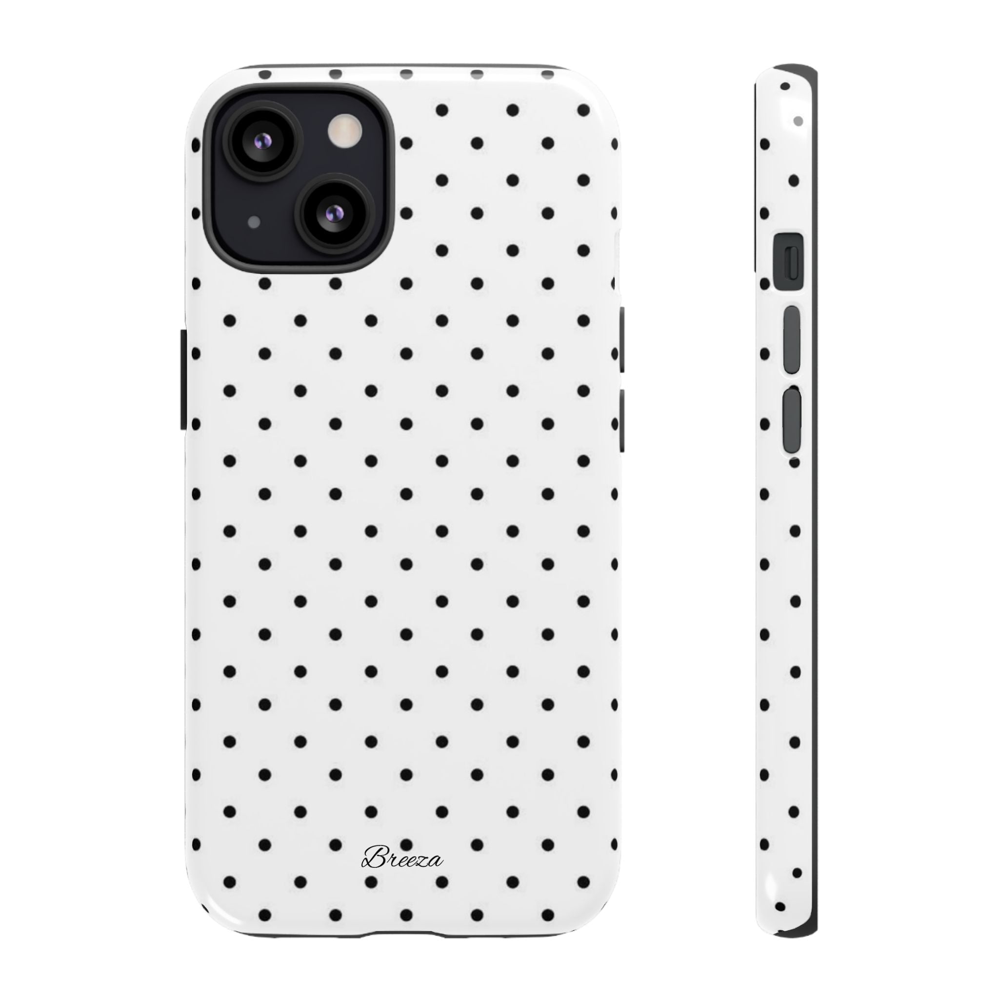 White & Black Polka Dot Phone Case
