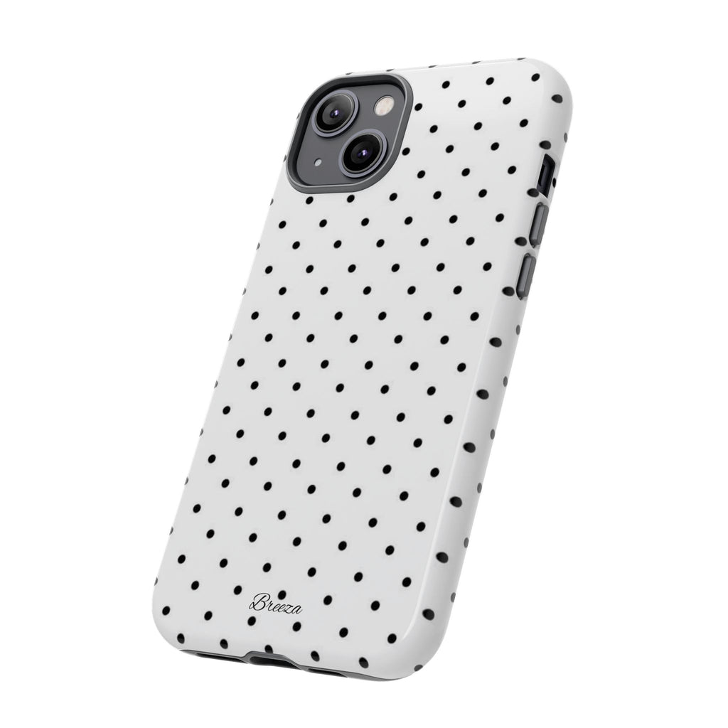 White & Black Polka Dot Phone Case