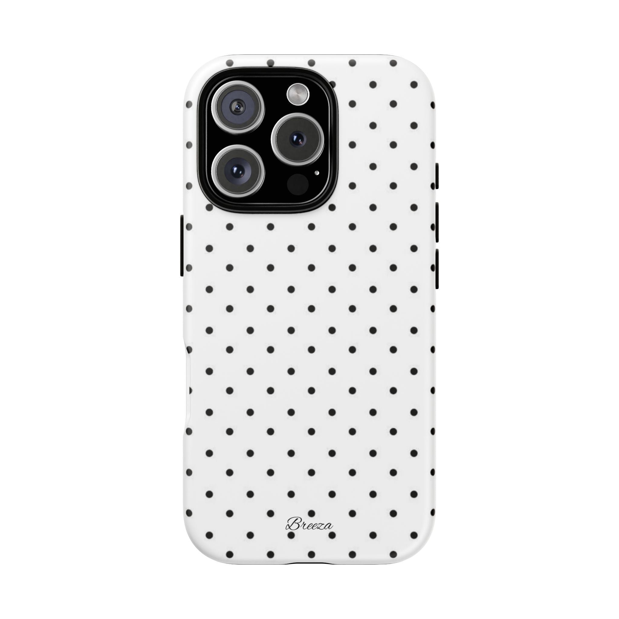 White & Black Polka Dot Phone Case