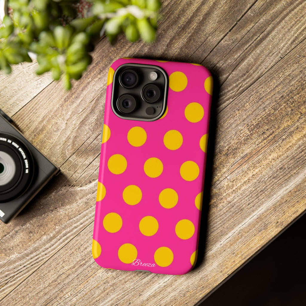 Pink & Yellow Dot Phone Case