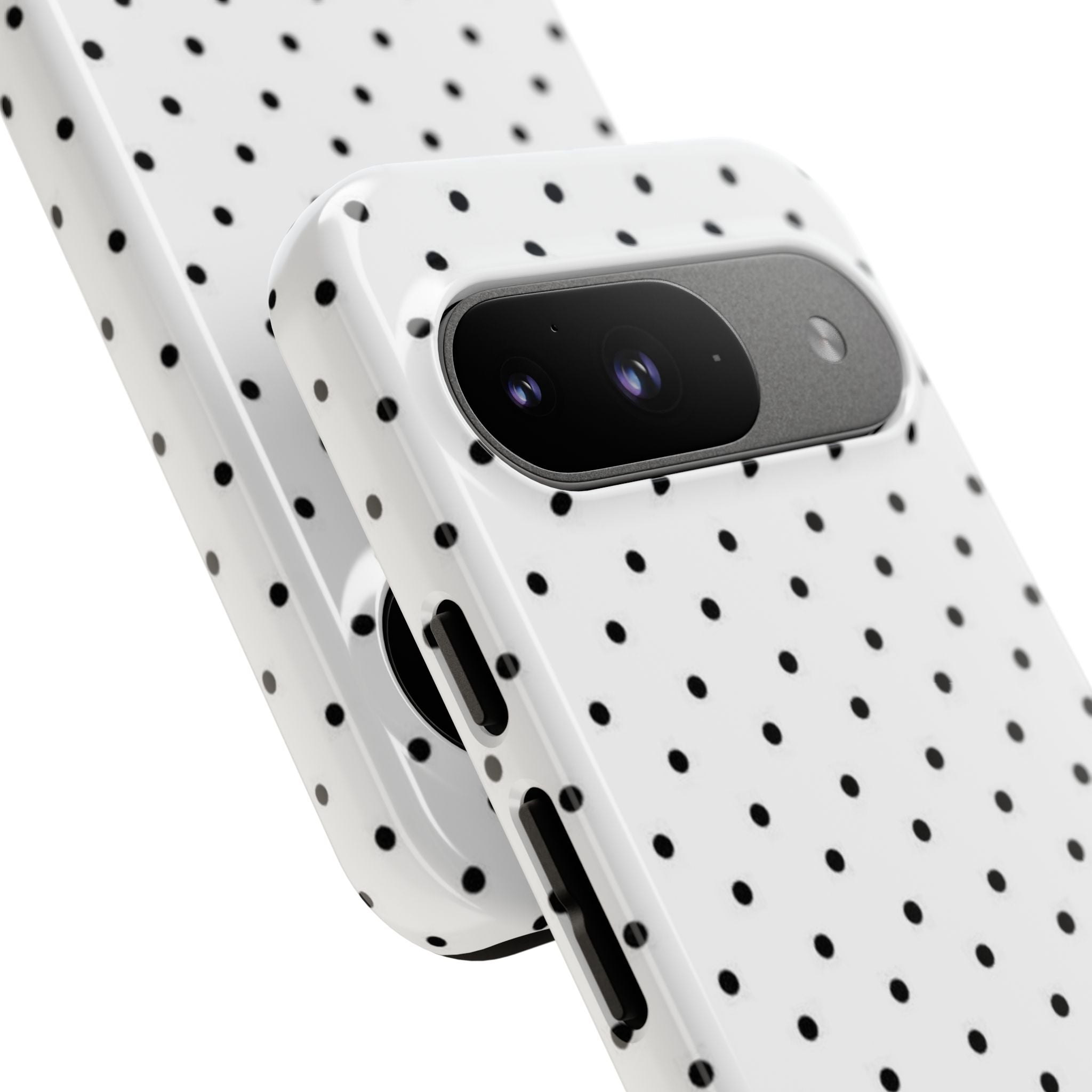 White & Black Polka Dot Phone Case