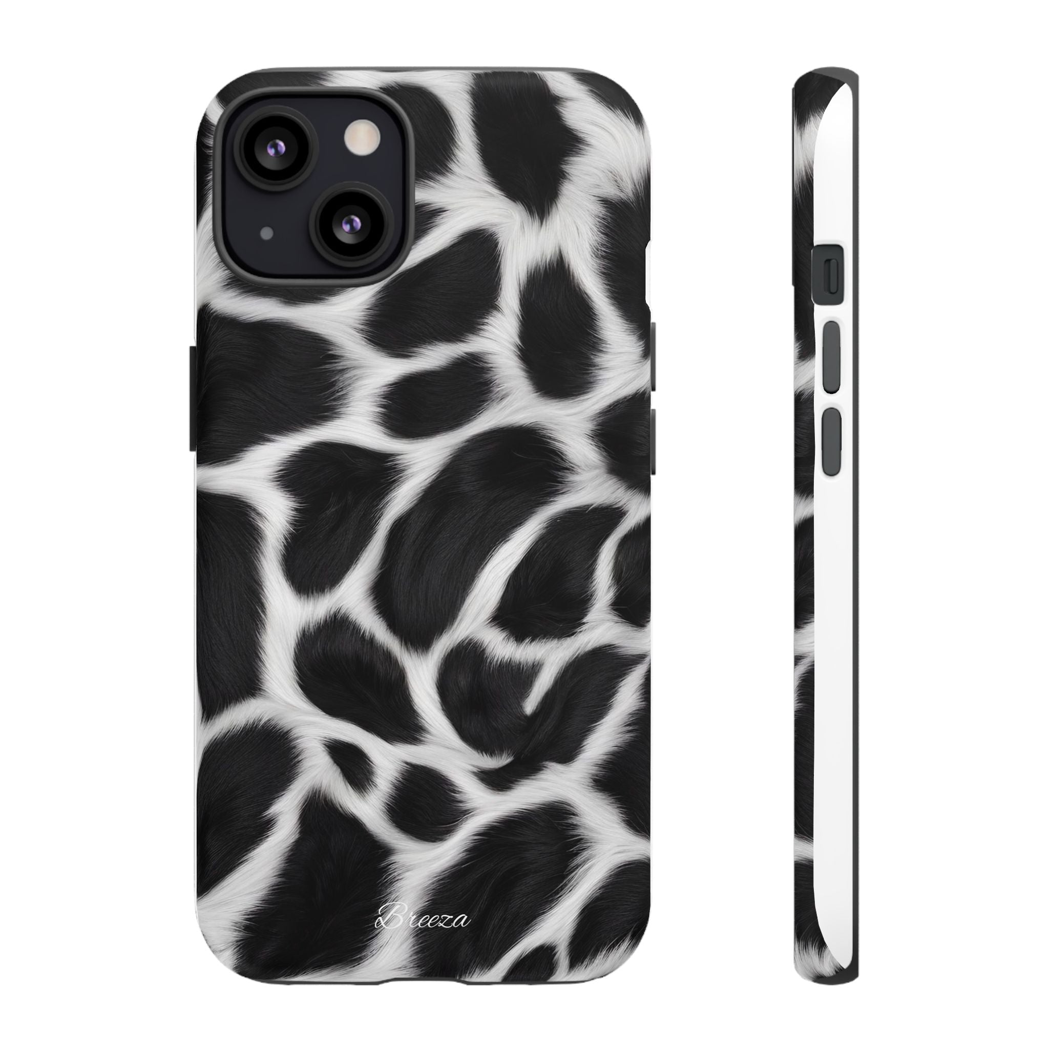 Furry Cow Print Phone Case
