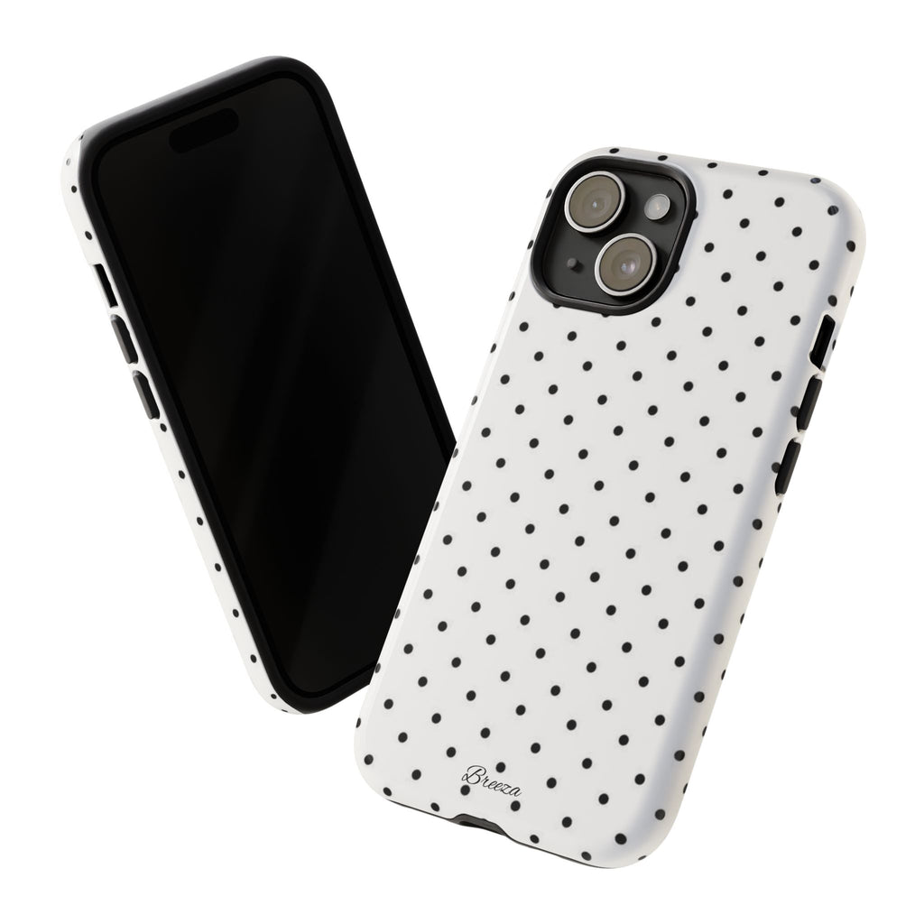 White & Black Polka Dot Phone Case
