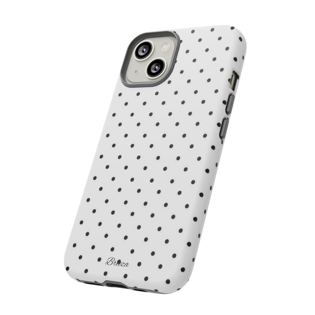 White & Black Polka Dot Phone Case