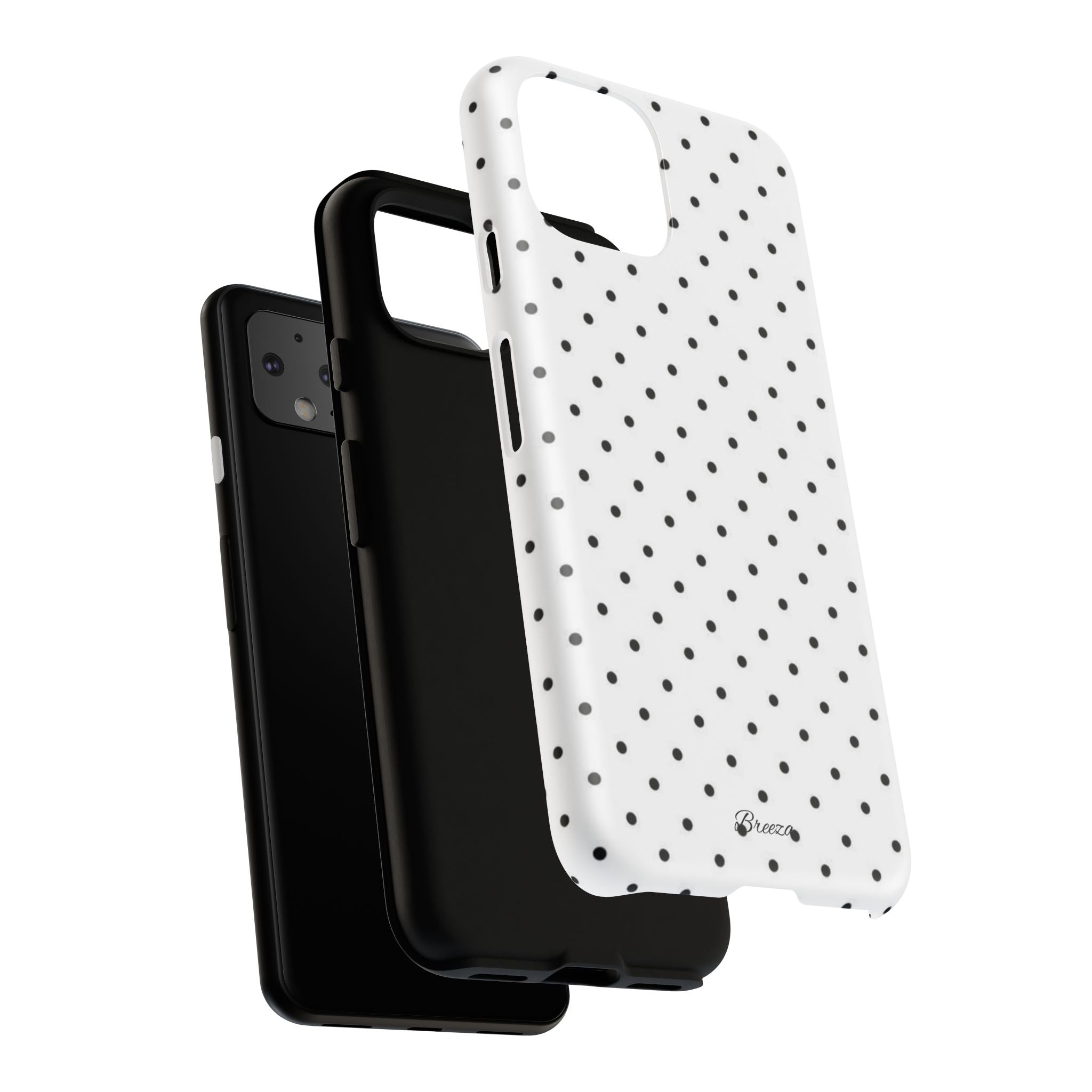 White & Black Polka Dot Phone Case