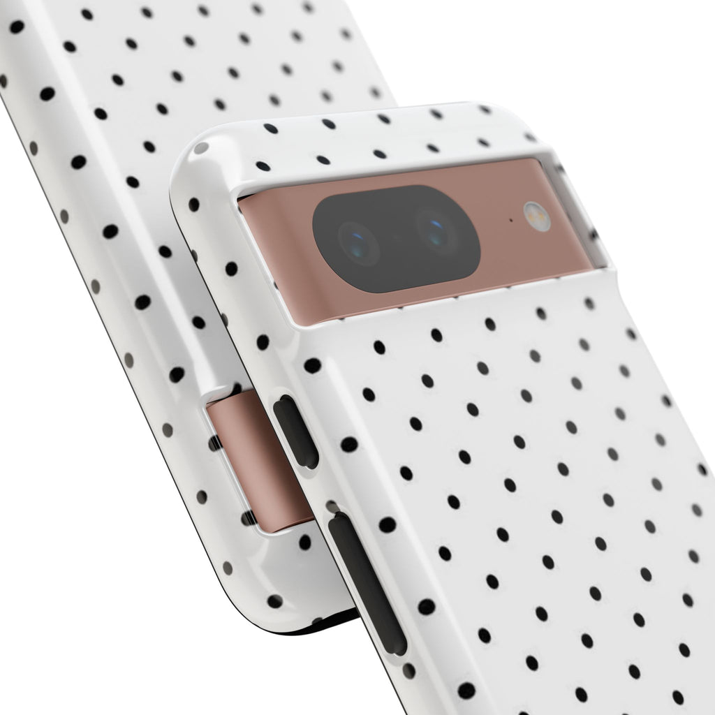 White & Black Polka Dot Phone Case