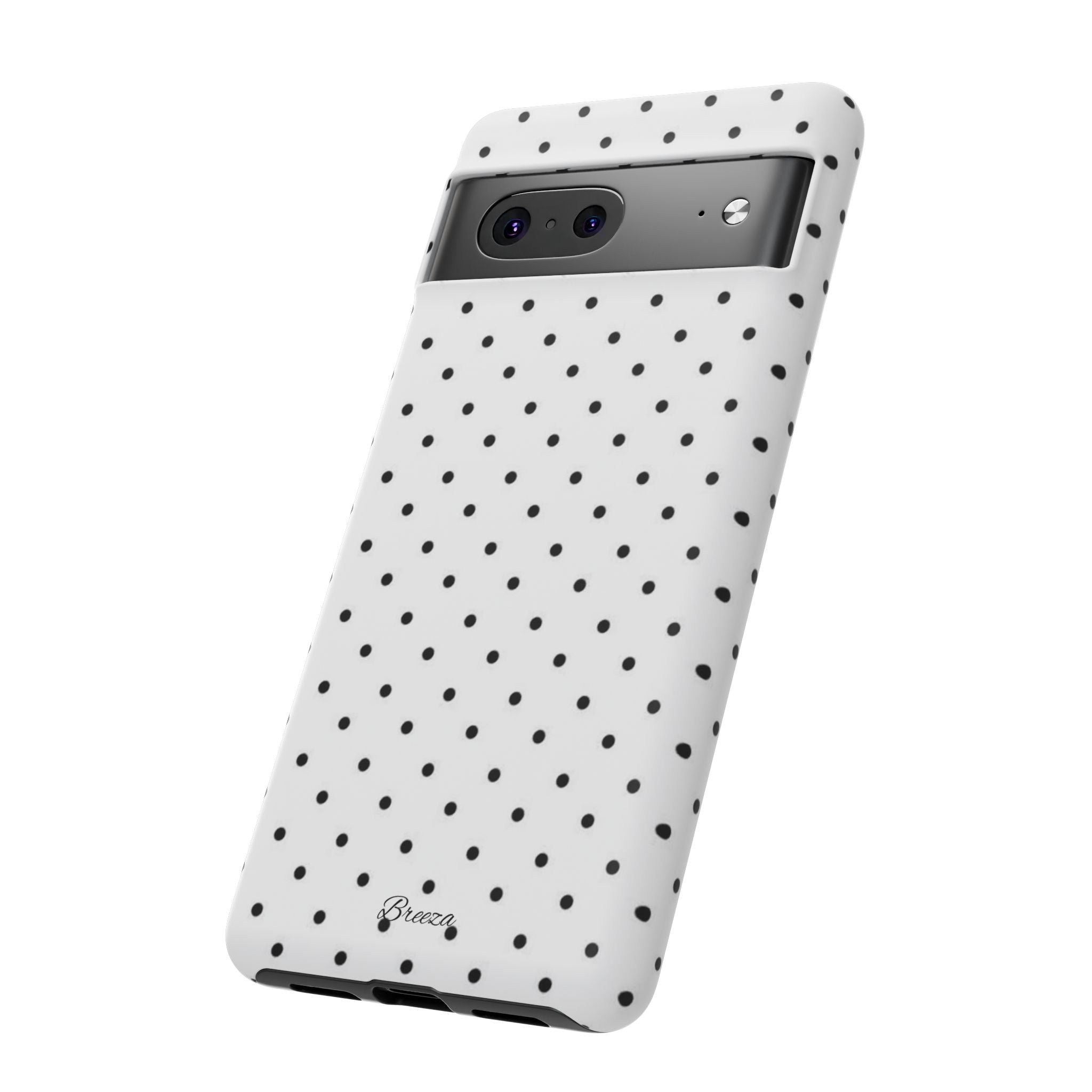 White & Black Polka Dot Phone Case