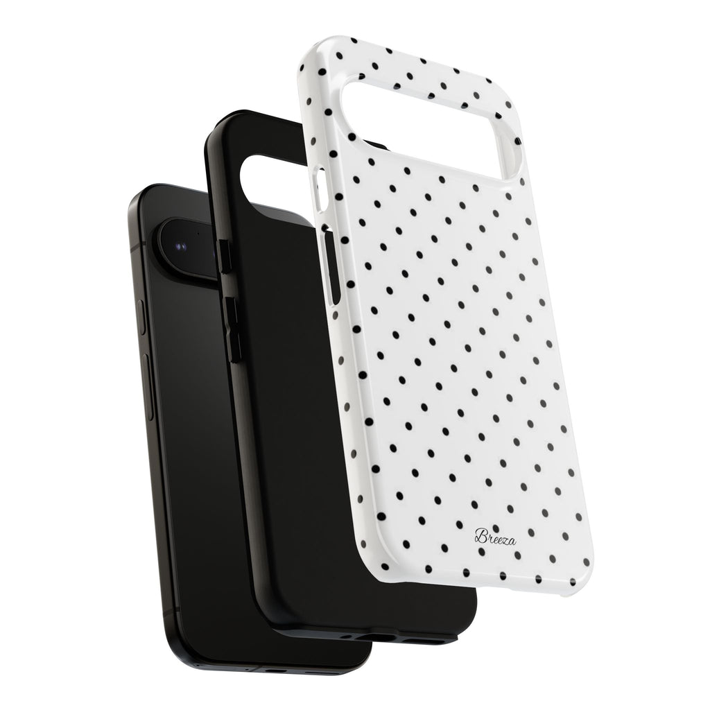 White & Black Polka Dot Phone Case
