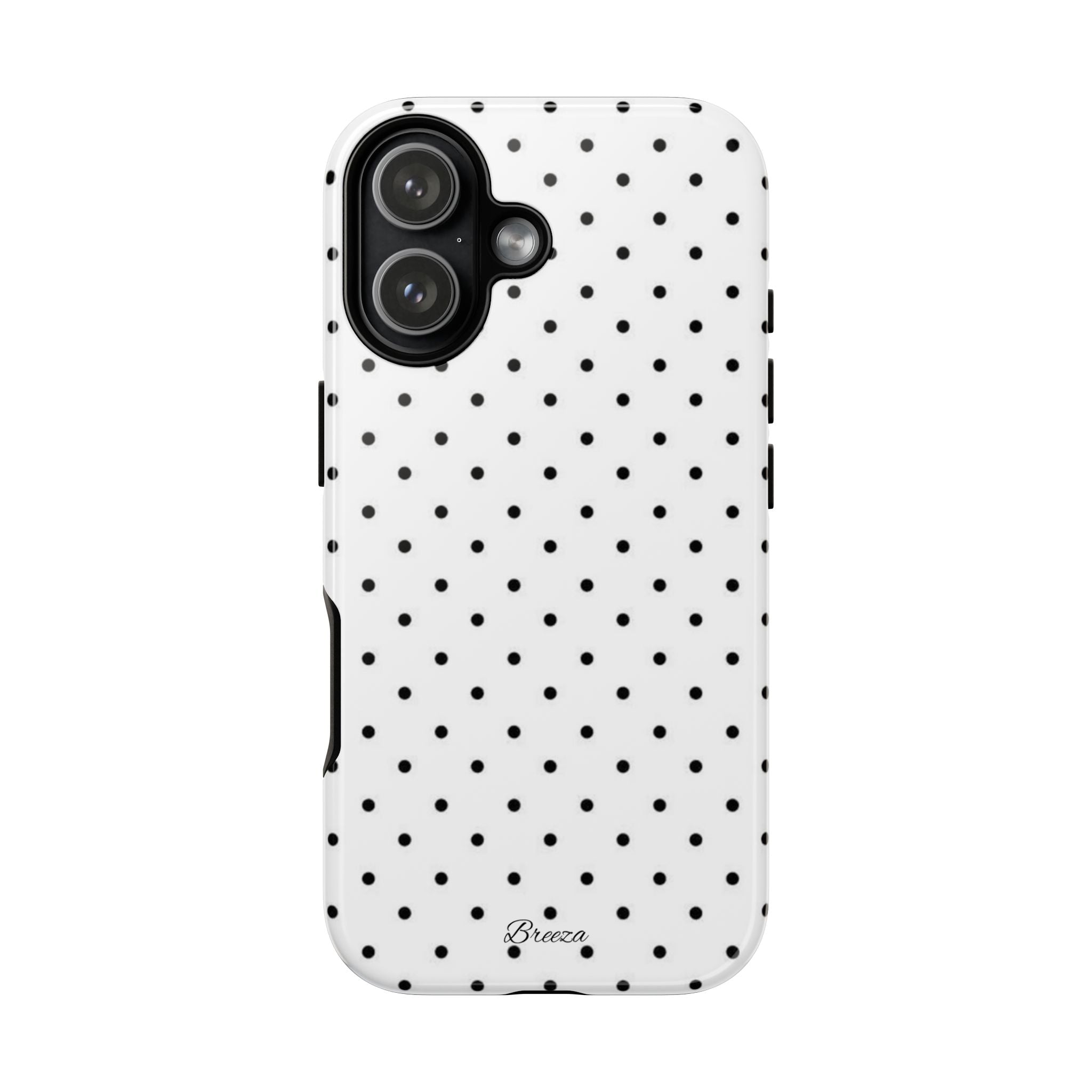White & Black Polka Dot Phone Case
