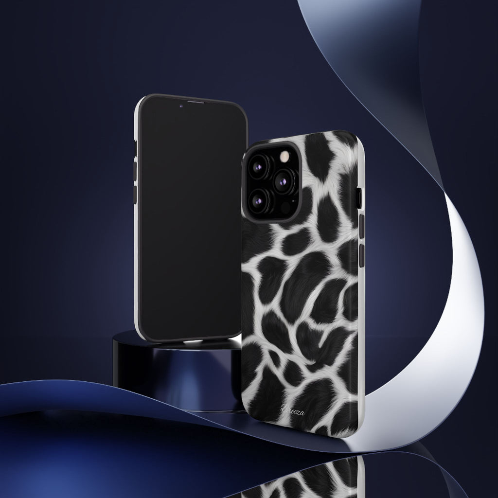 Furry Cow Print Phone Case