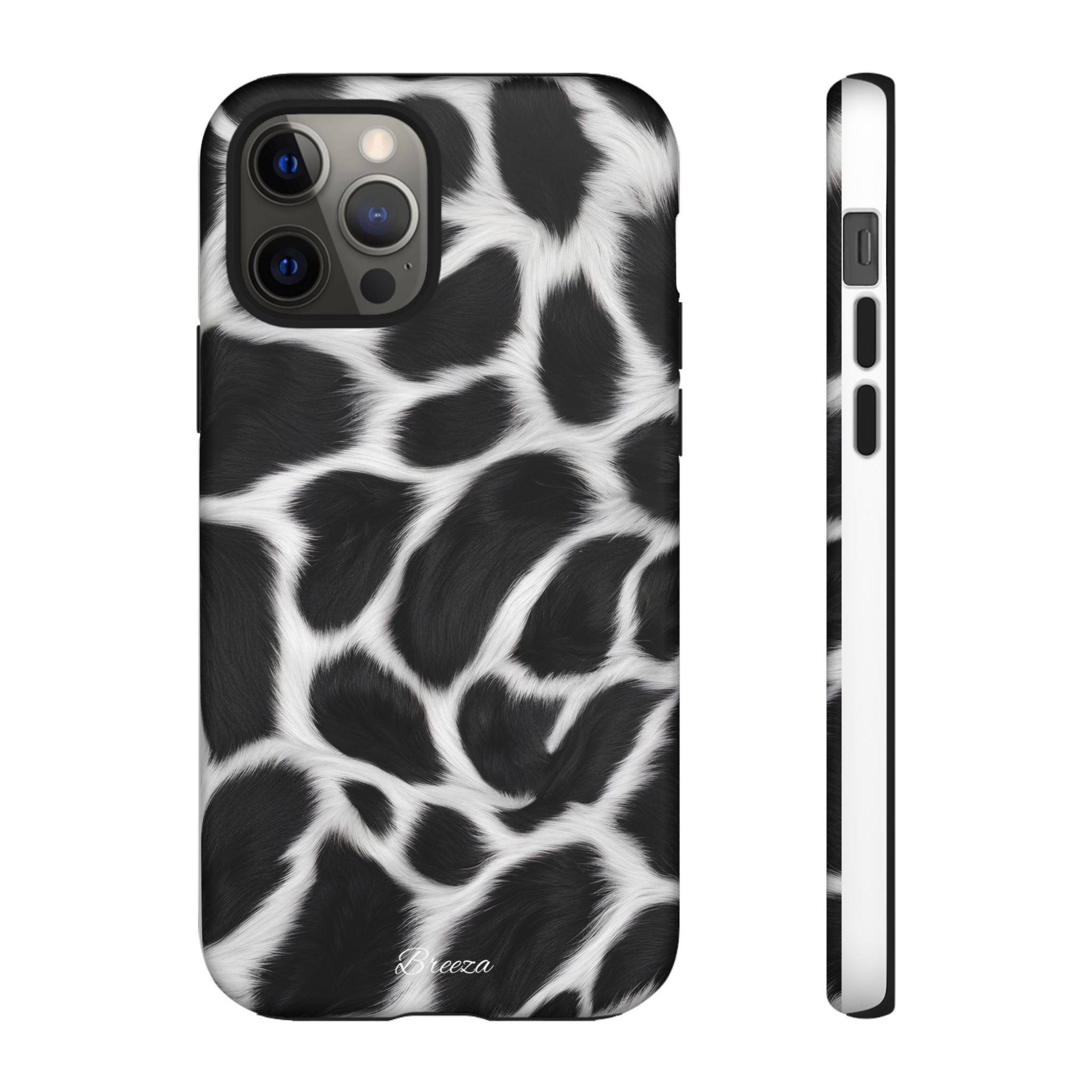 Furry Cow Print Phone Case