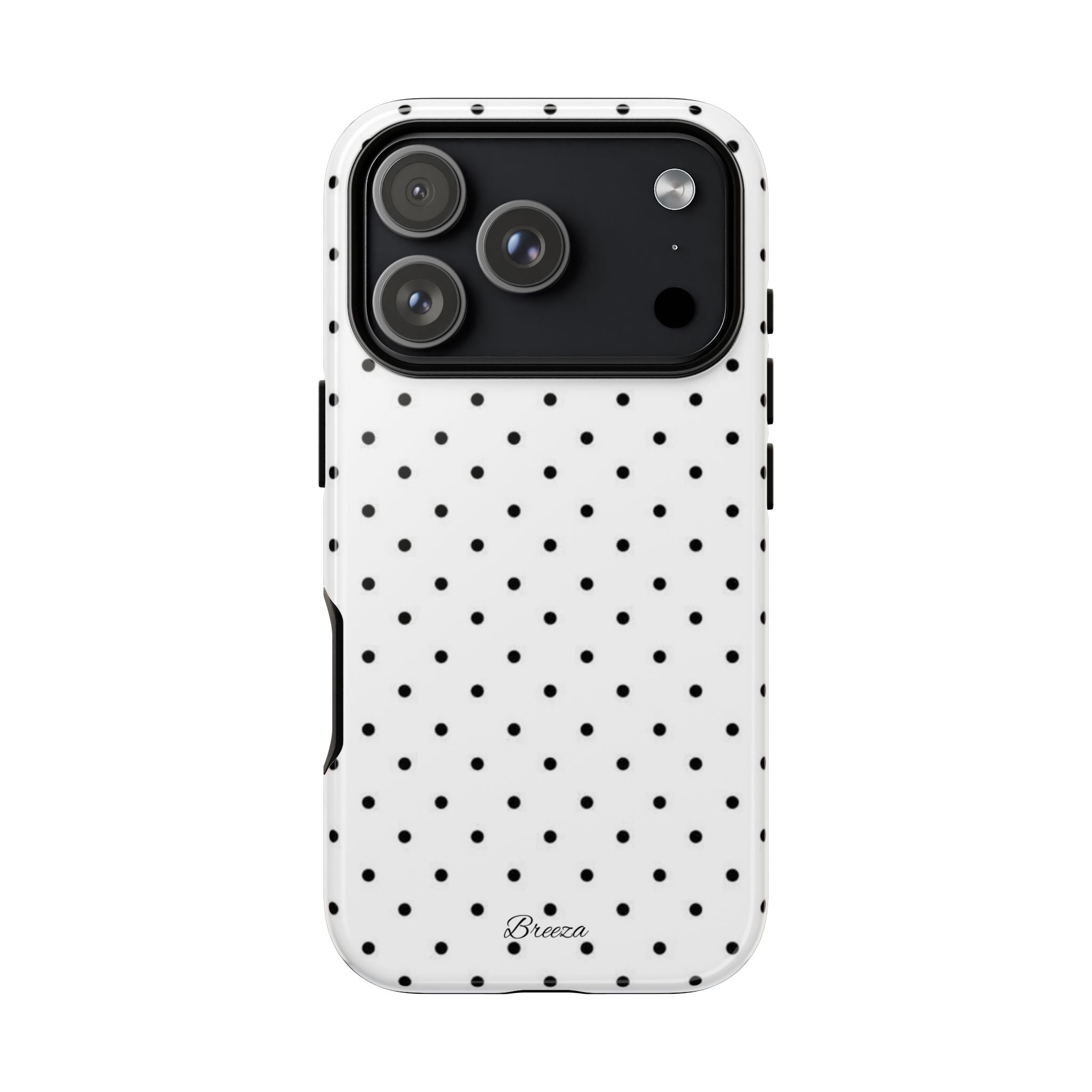 White & Black Polka Dot Phone Case