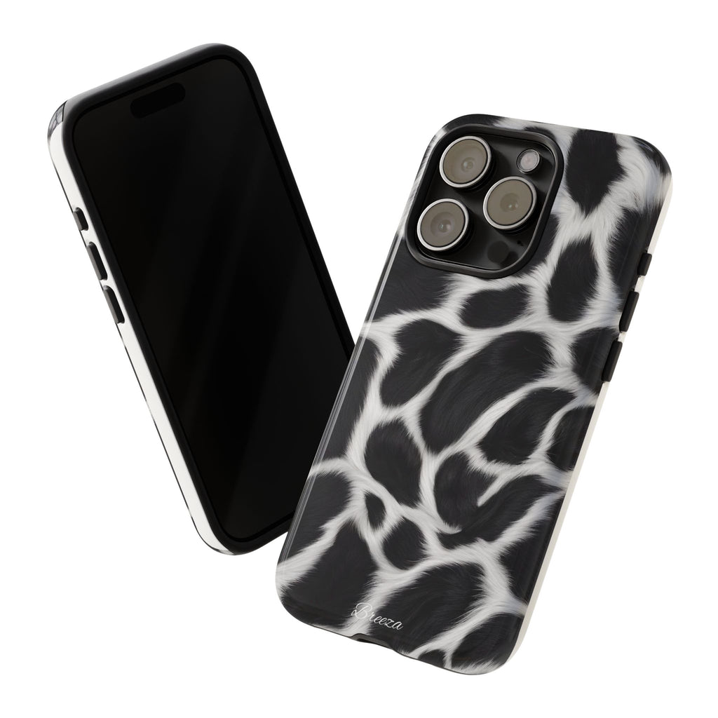 Furry Cow Print Phone Case