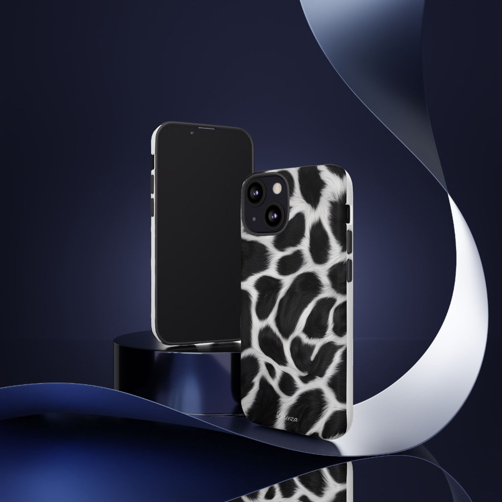 Furry Cow Print Phone Case