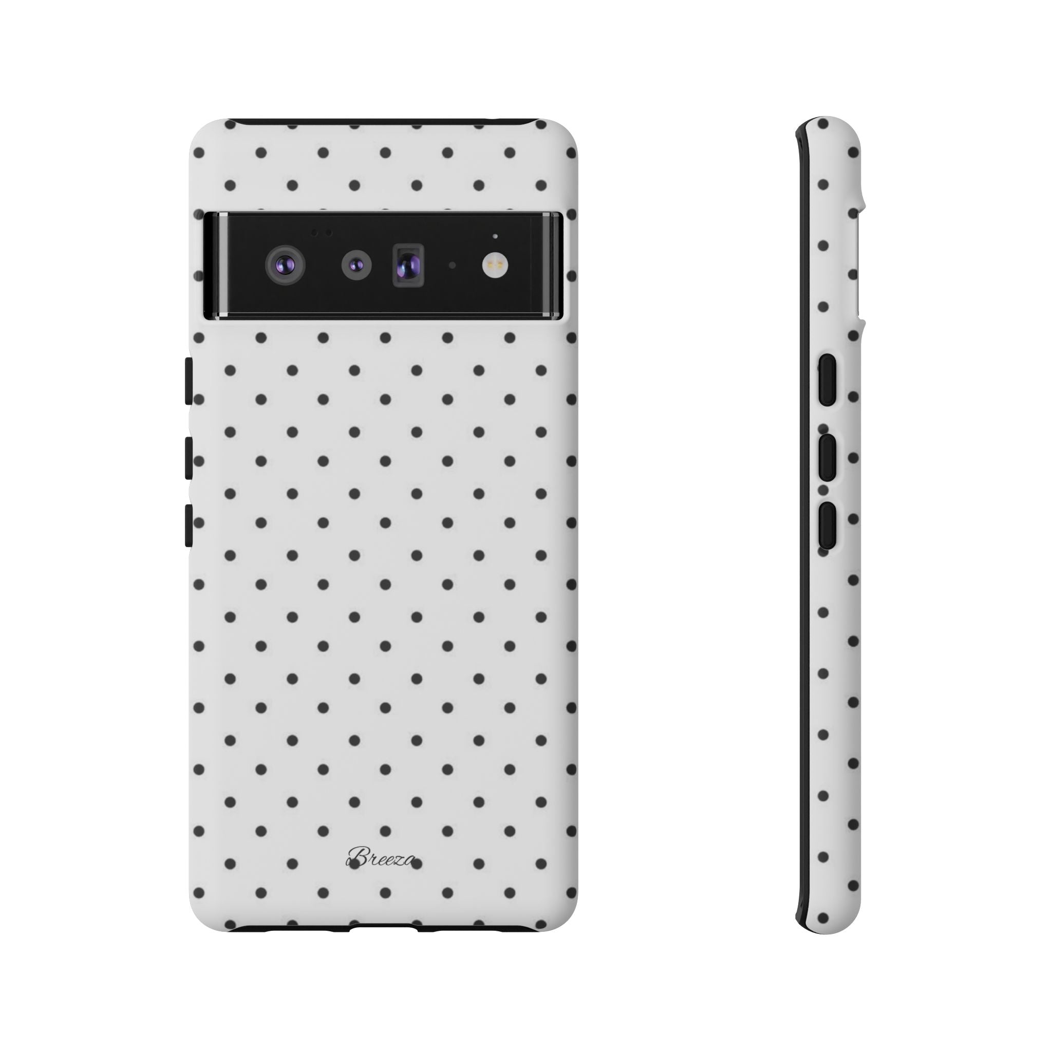 White & Black Polka Dot Phone Case