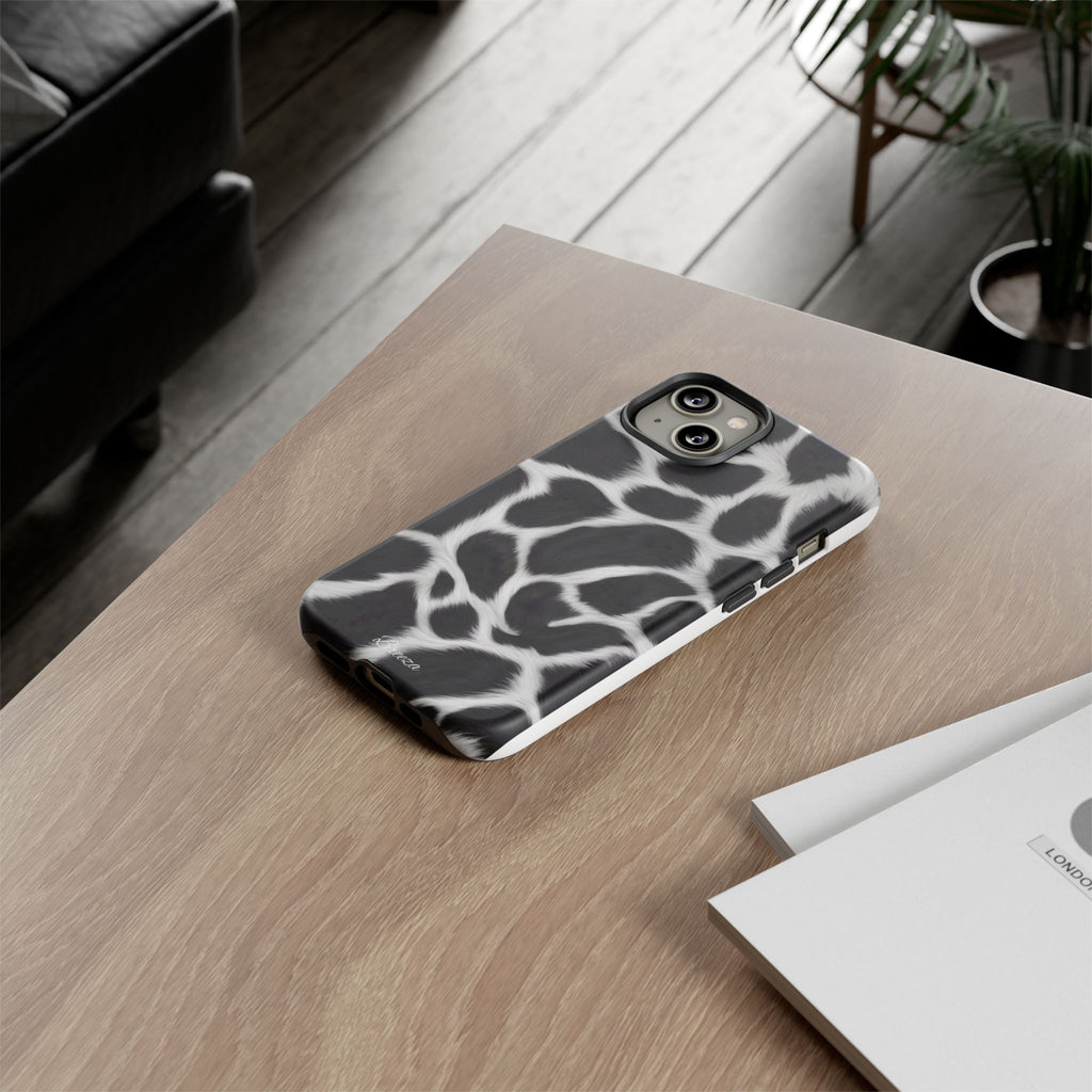 Furry Cow Print Phone Case