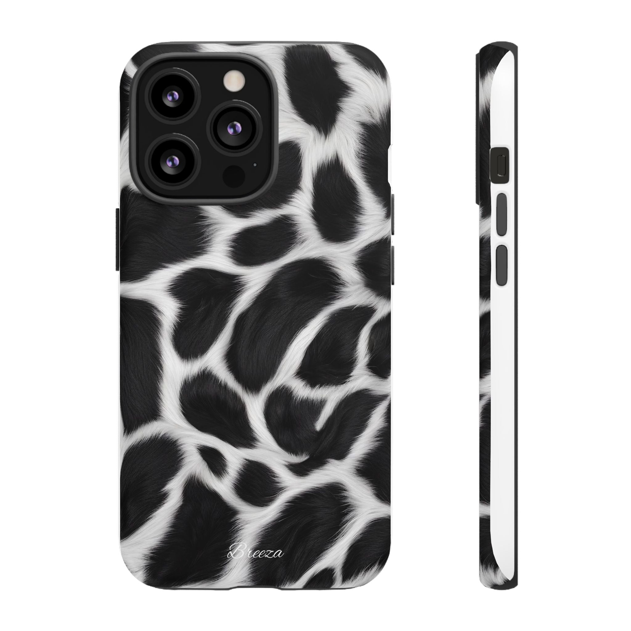 Furry Cow Print Phone Case