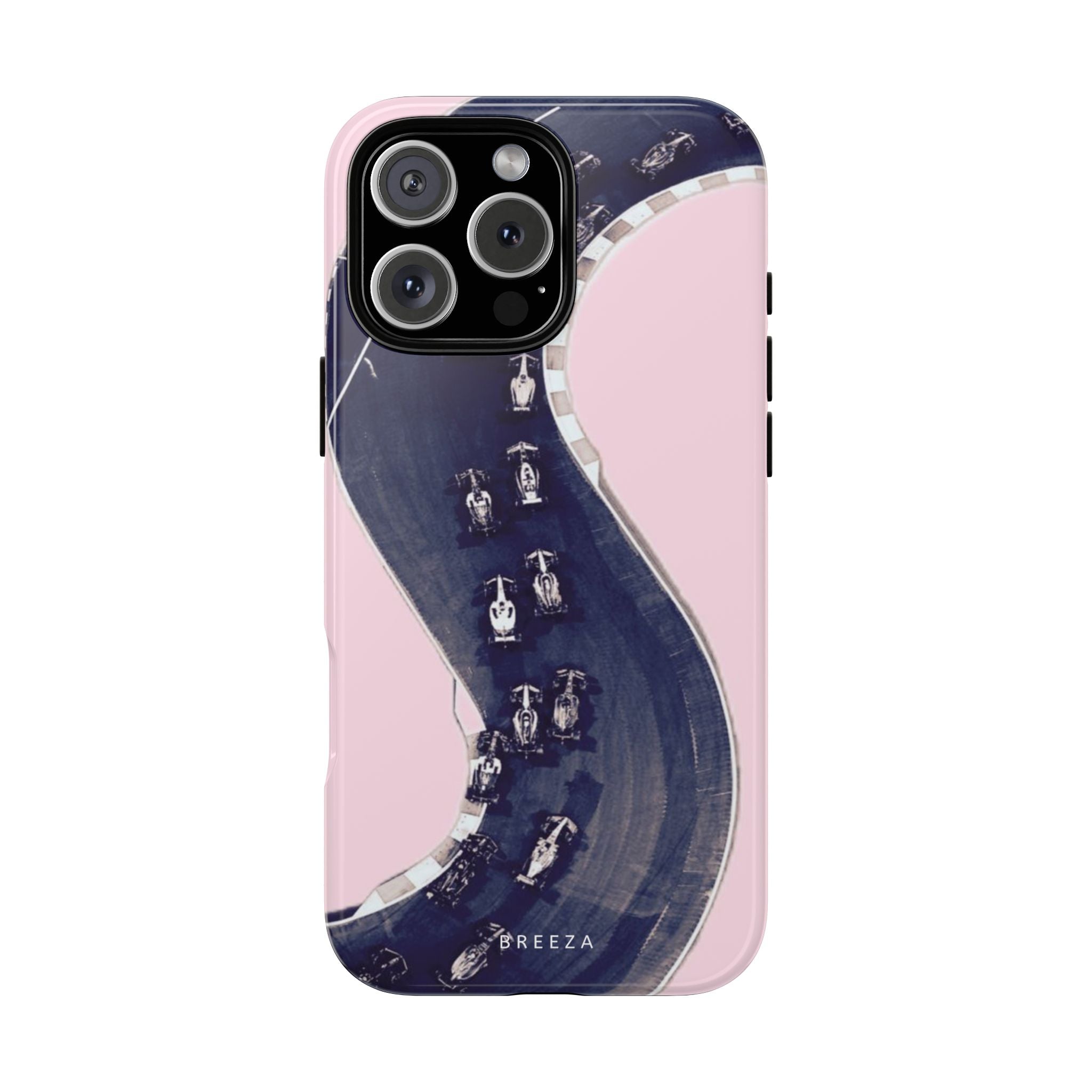 Pink F1 Racing Track Phone Case